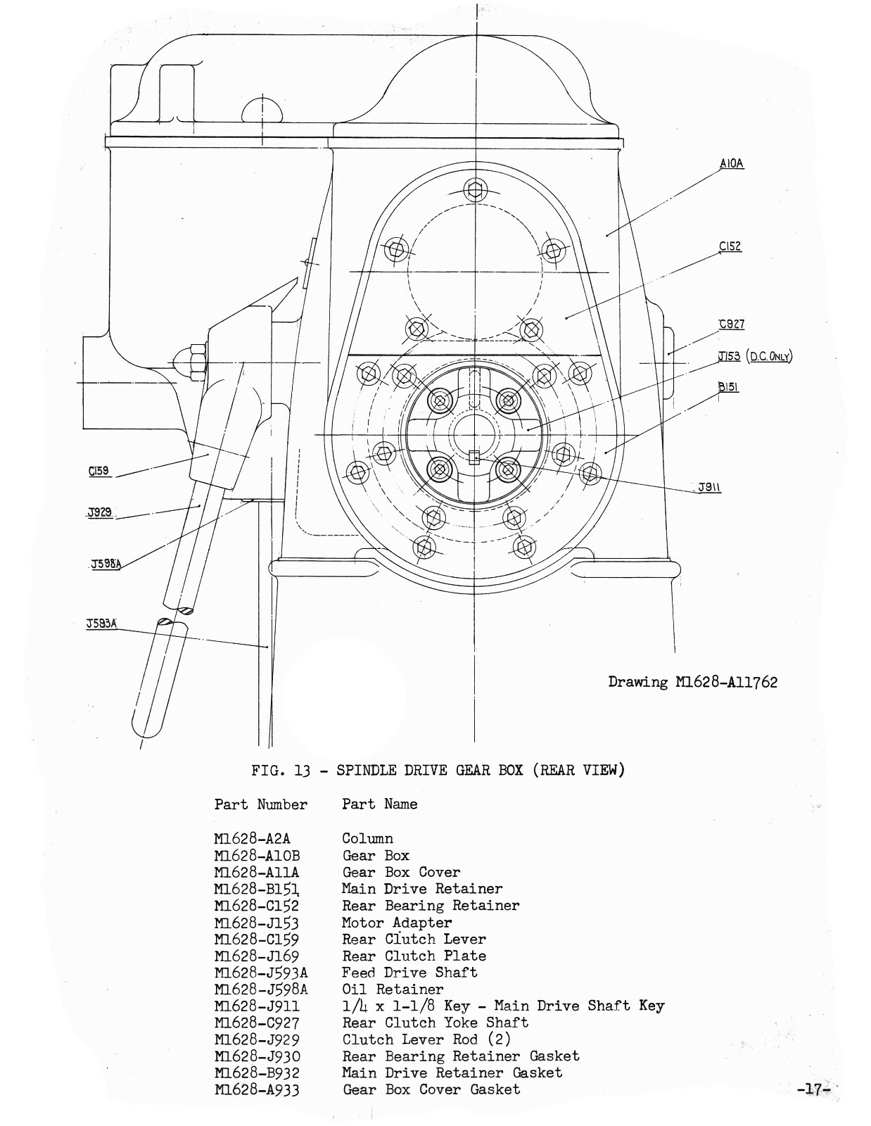 Pratt & Whitney # 1-1/2B Jig Borer Repair Parts Manual #618