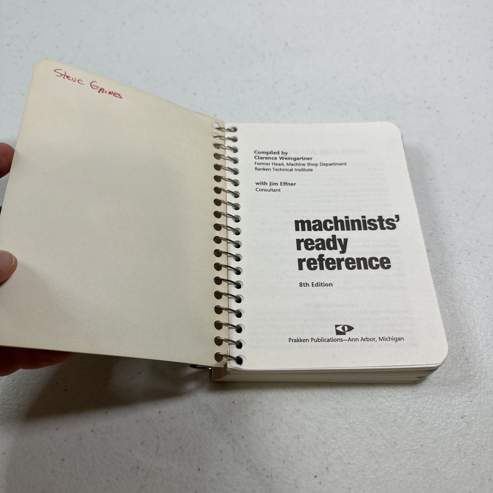 Machinists Ready Reference Guide 8th Edition – Excellent condition