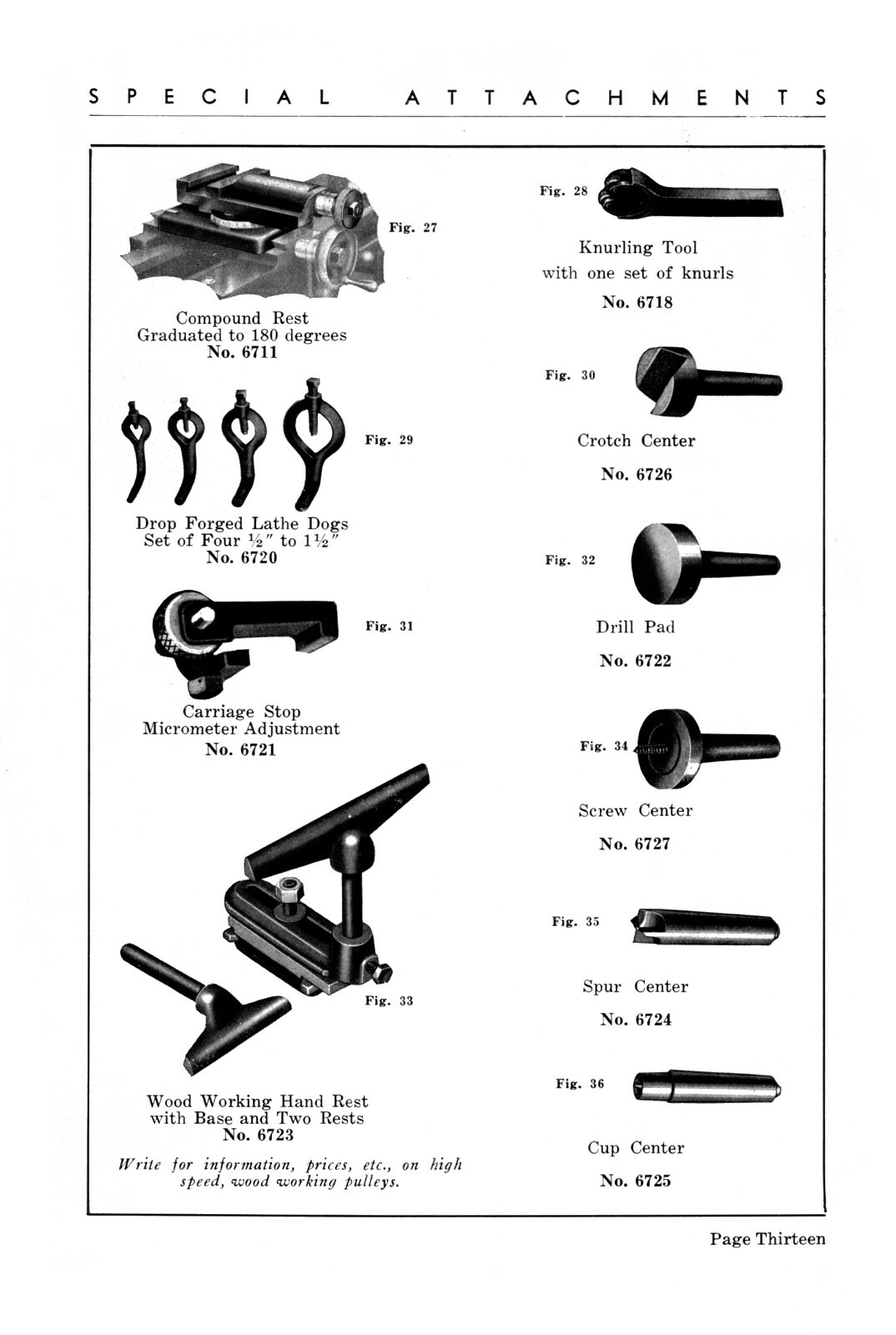Sears Craftsman Metalcraft Lathe Operation & Attachments Manual #1164