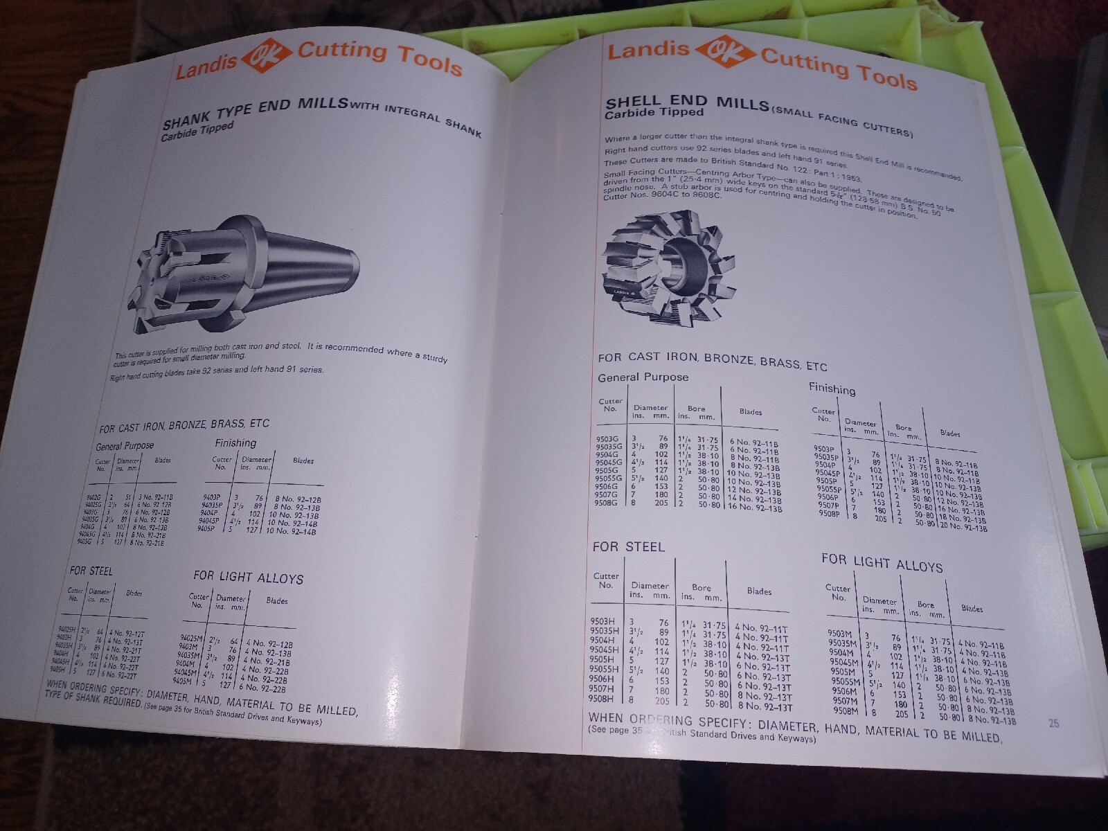 LANDIS CUTTING TOOLS SERRATED BLADE MILLING CUTTERS MACHINES CATALOG Teledyne
