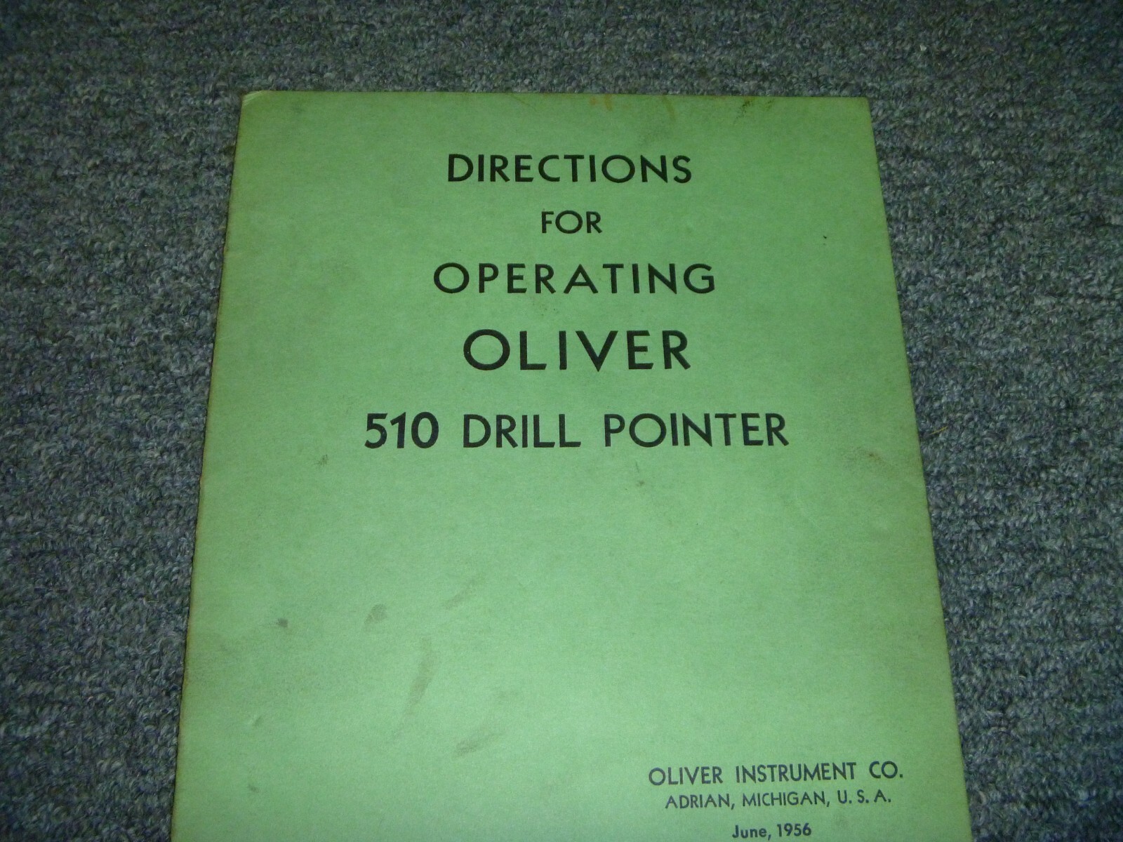 Oliver 510 Drill Pointer Owner Operator Manual User Guide