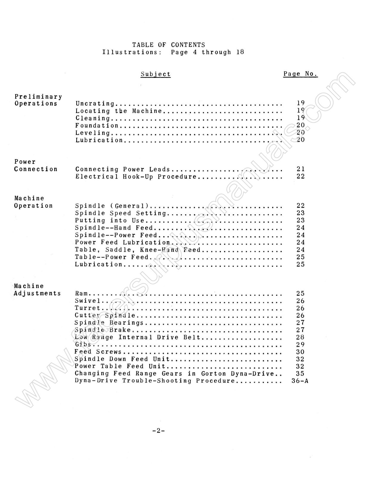 Gorton 1-22 Mastermill & Duplicator Mill Maintenance and Parts Manual * 557