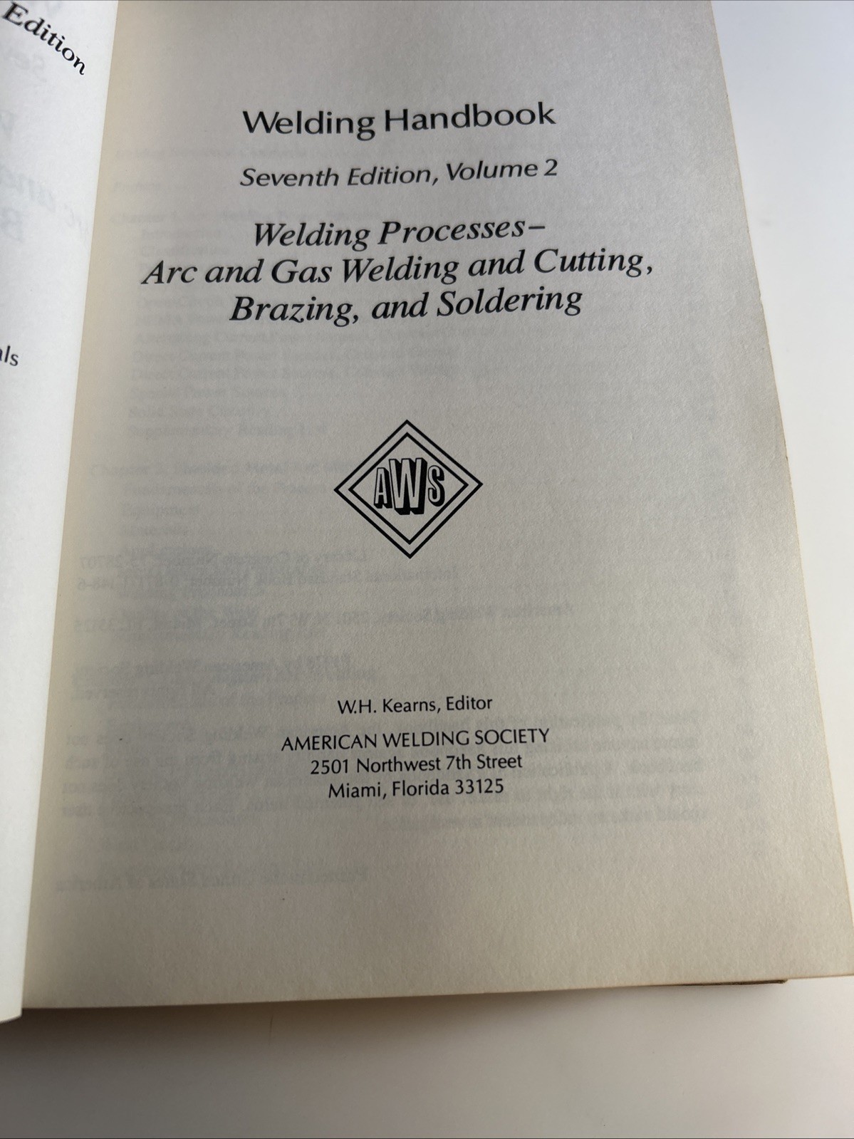 Welding Handbook. Volume 2 Seventh Edition 2922