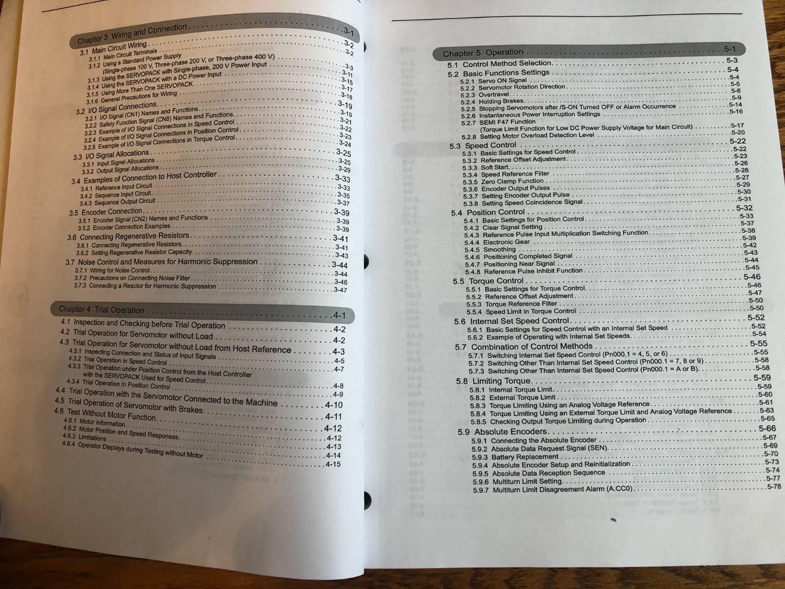 Yaskawa AC Servo Drive E-V design maintenace rotational motor Manual Parts List