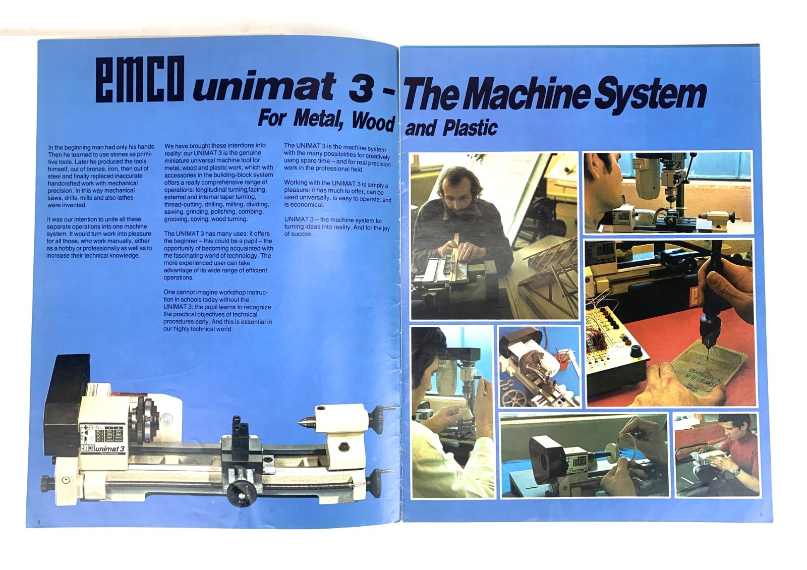 Emco Unimat 3, and Betriebsanleitung Instruction Book