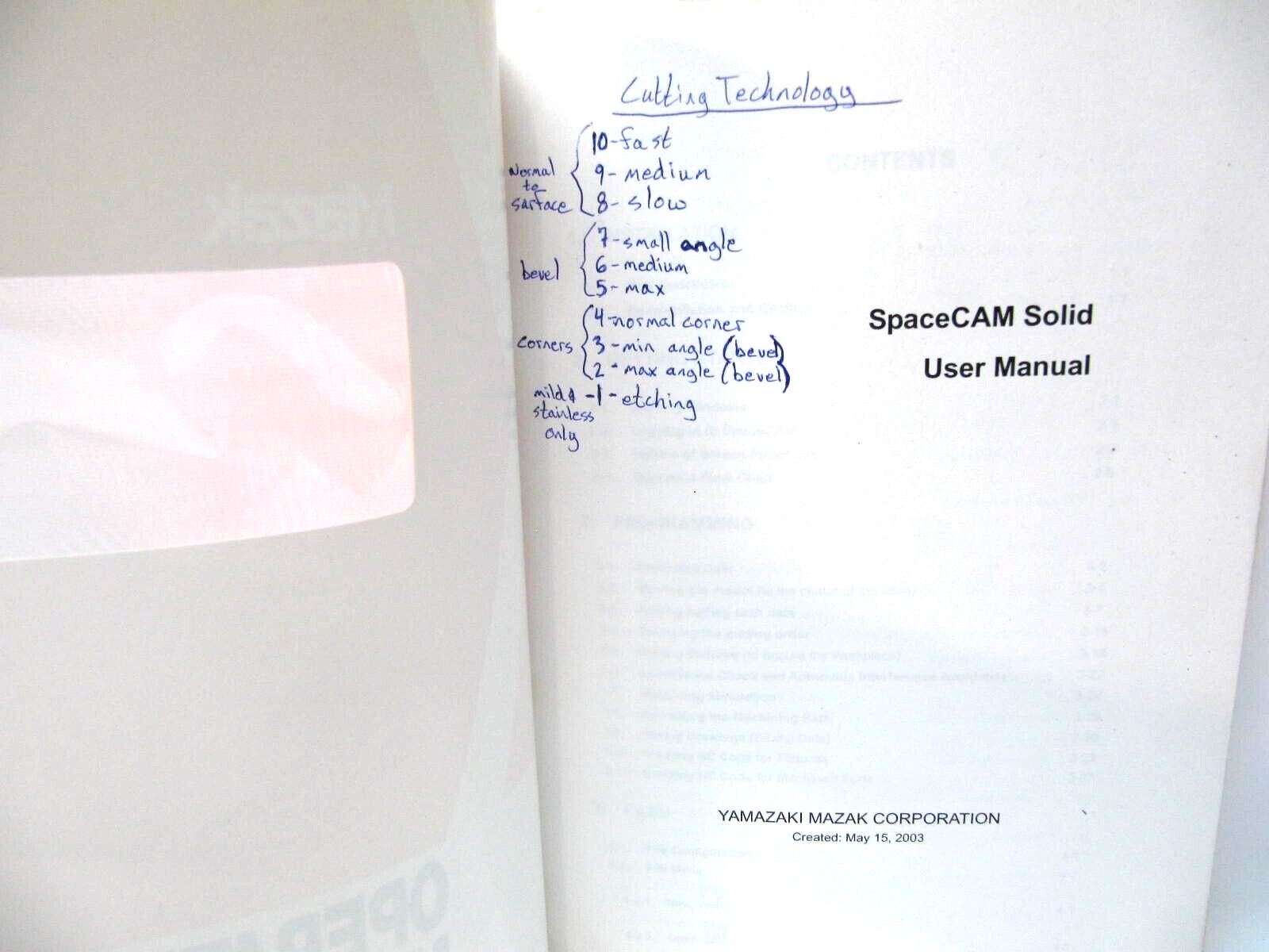 Yamazaki Mazak Corp. Operating Manual SpaceCAM Solid User Manual