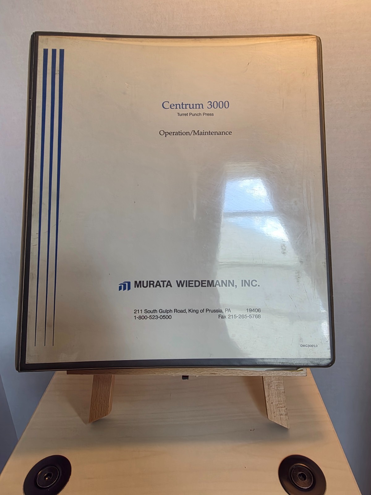 Murata Wiedemann Centrum 3000 Turret Punch Press Operation Maintenance Manual