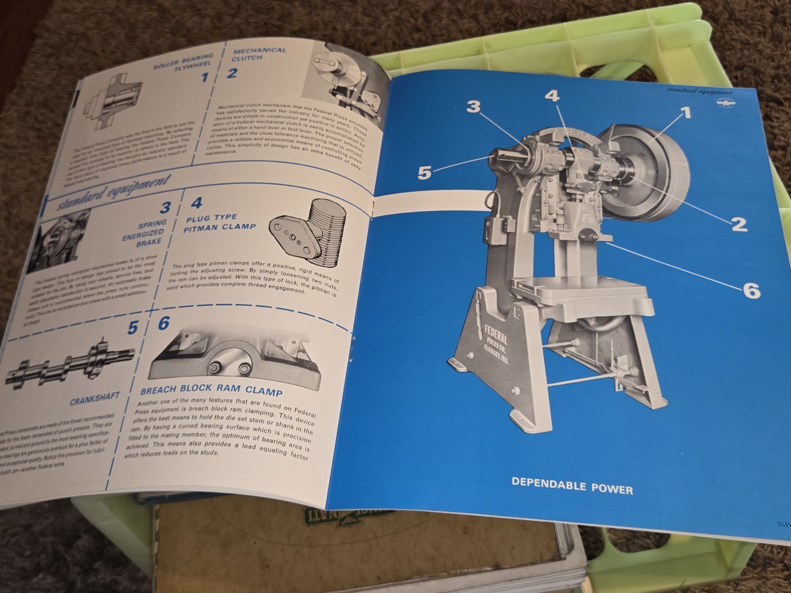 FEDERAL PRESS COMPANY 1960 MODELS Price List SALES CATALOG BOOK Machinist Tool
