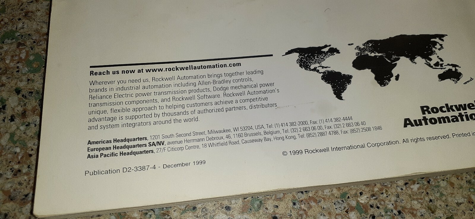 Reliance Electric Instruction Manual D2-3387-4 GV3000/SE