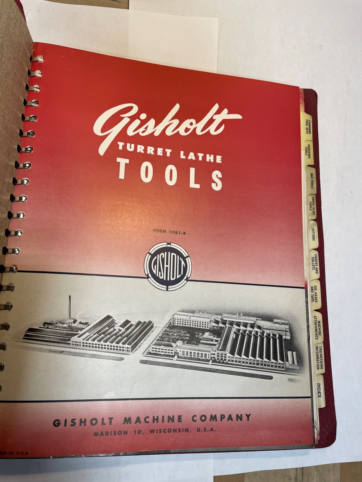 Gisholt Machine Co Madison Wisconsin Turret Lathe Tools Catalog