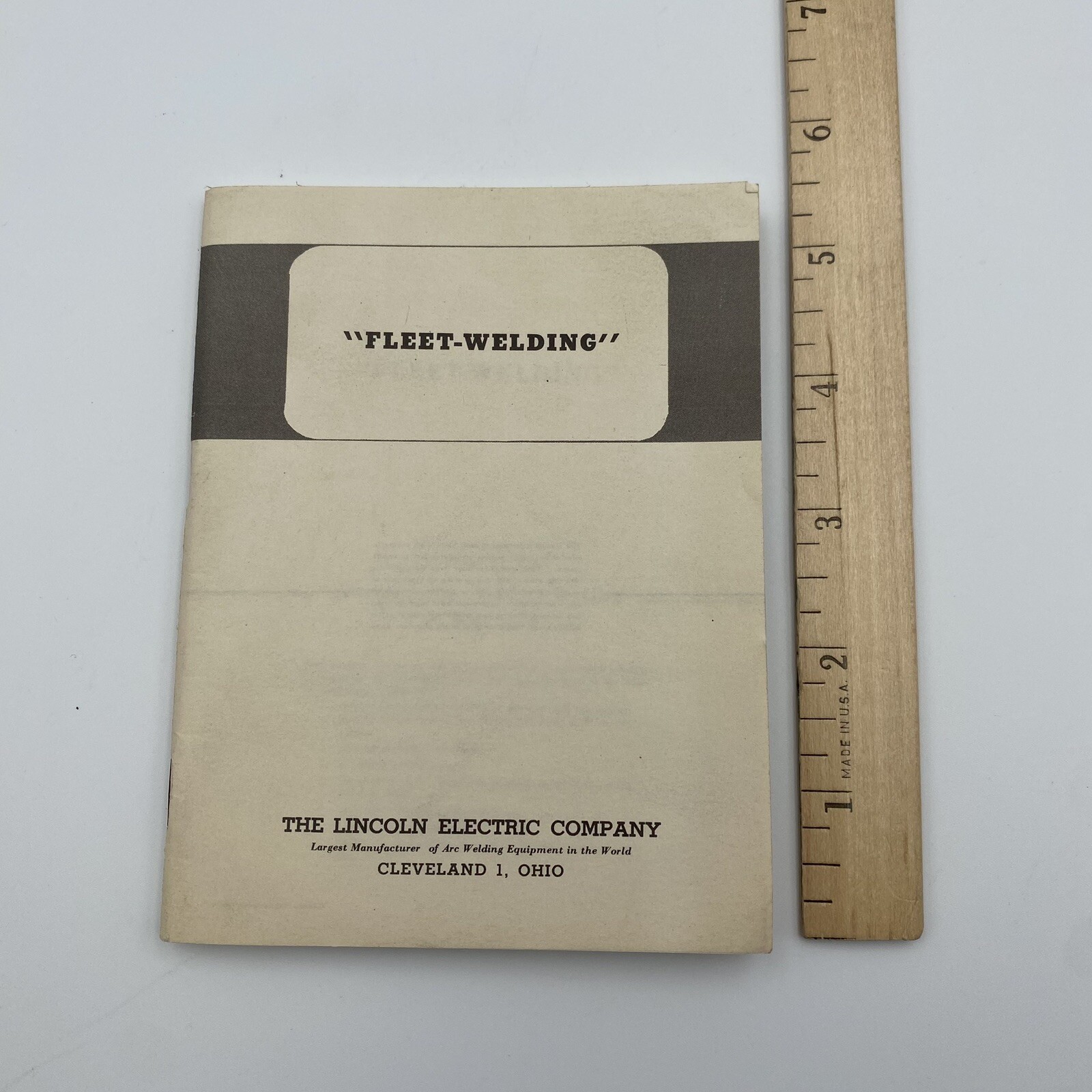 Vintage 1949 Lincoln Electric Co “Fleet-Welding” Manual Booklet