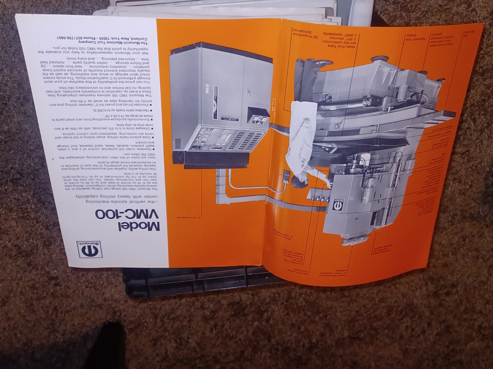 Monarch Machine Tool Co Catalog Bulletin VMC-100 MACHINING CENTER Automation VTG