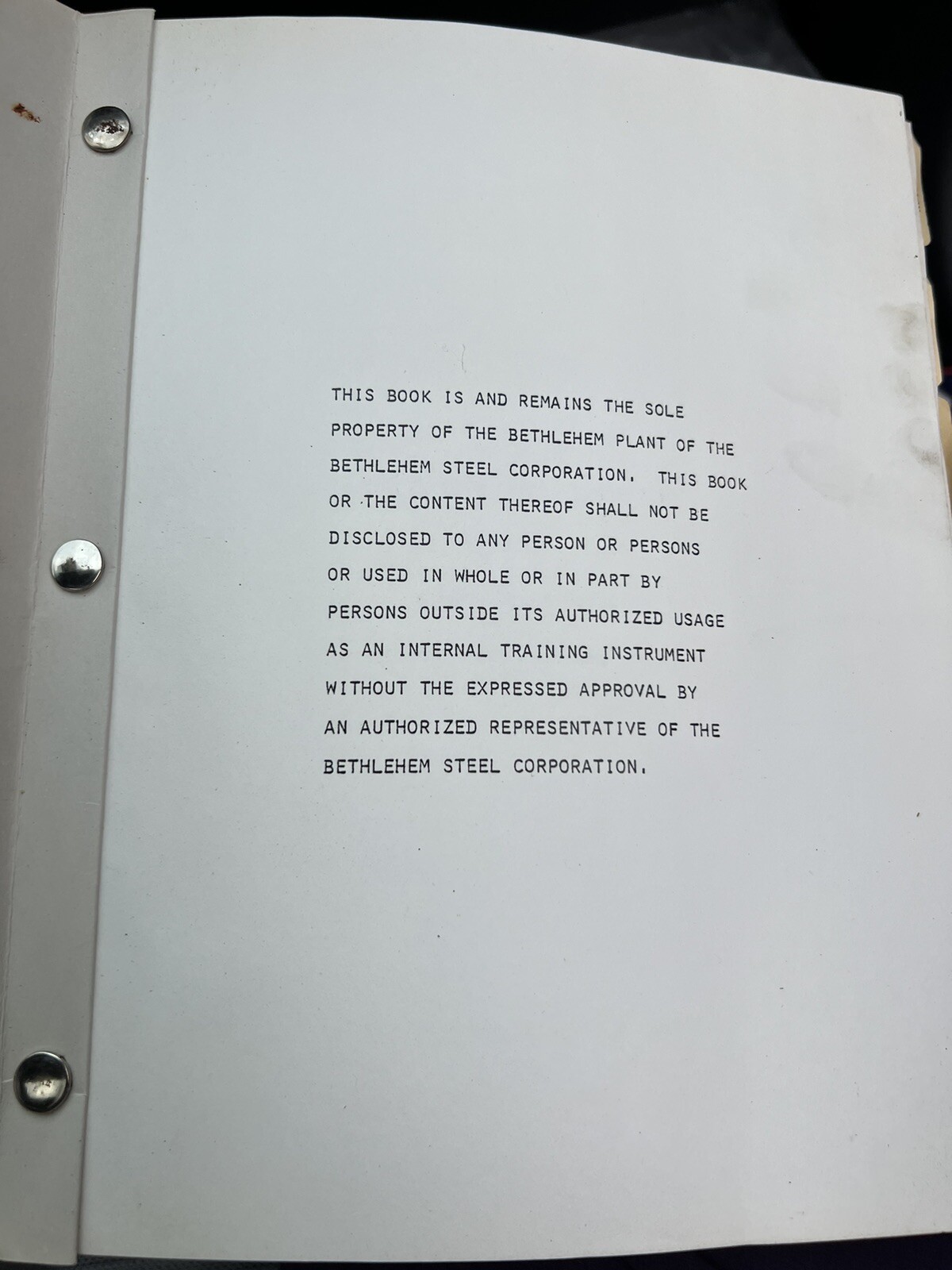 Bethlehem Steel Plant Handbook Soaking Pits Training Program Manual