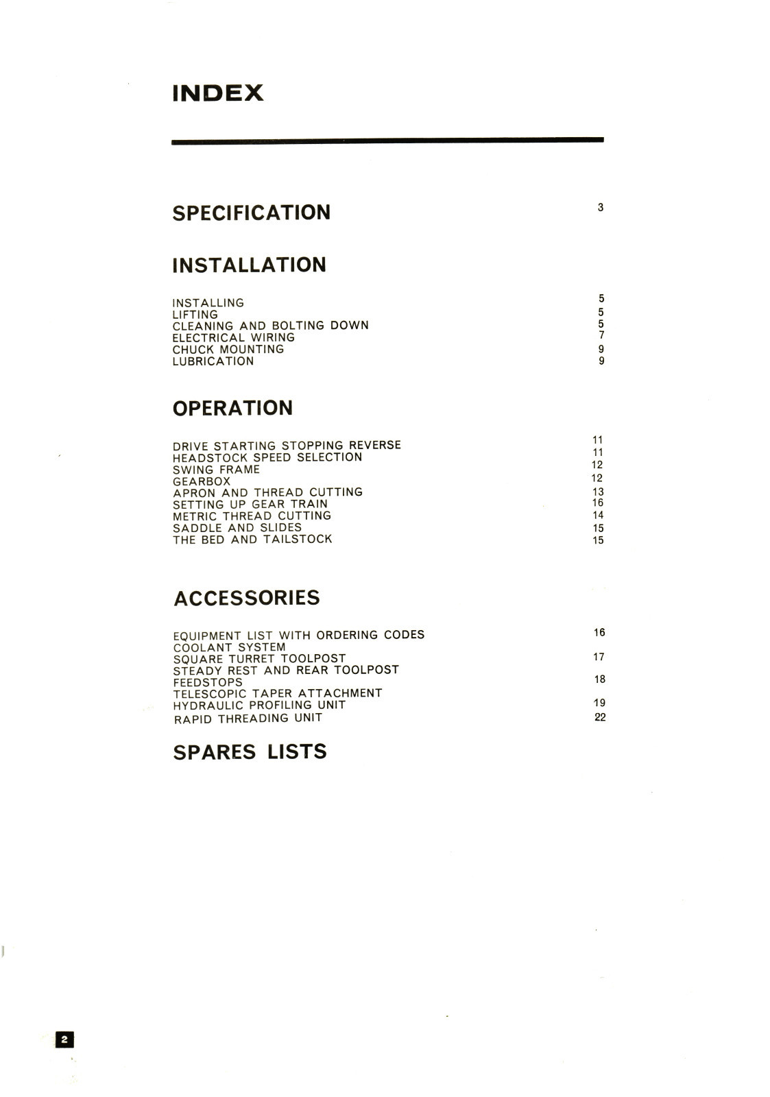 Clausing Colchester 13″x24 & 13″x36 Lathe Instruction & Parts List Manual *1272