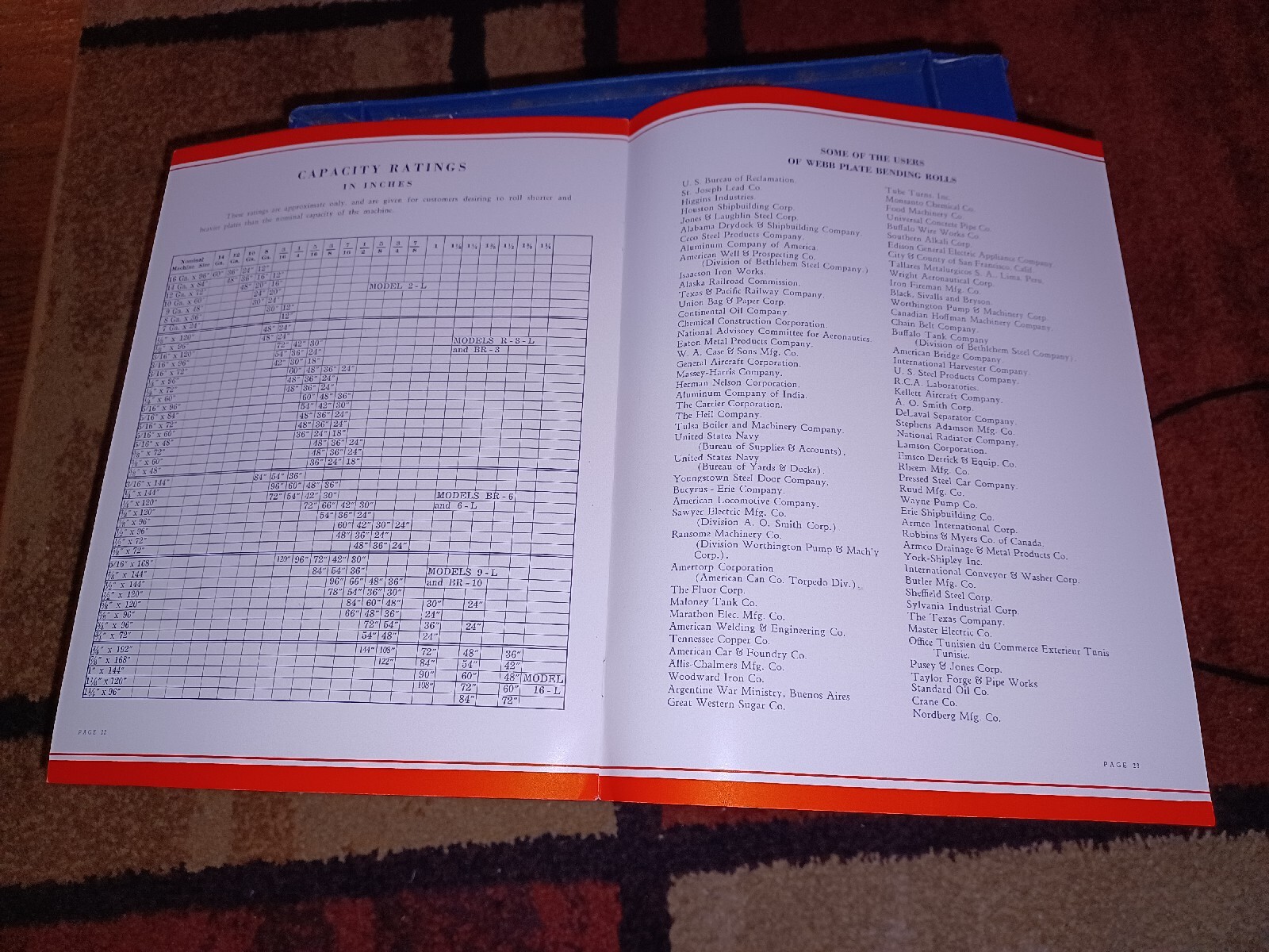 Webb Corporation PLATE BENDING ROLLS industrial Machinist Tools Book Catalog #55