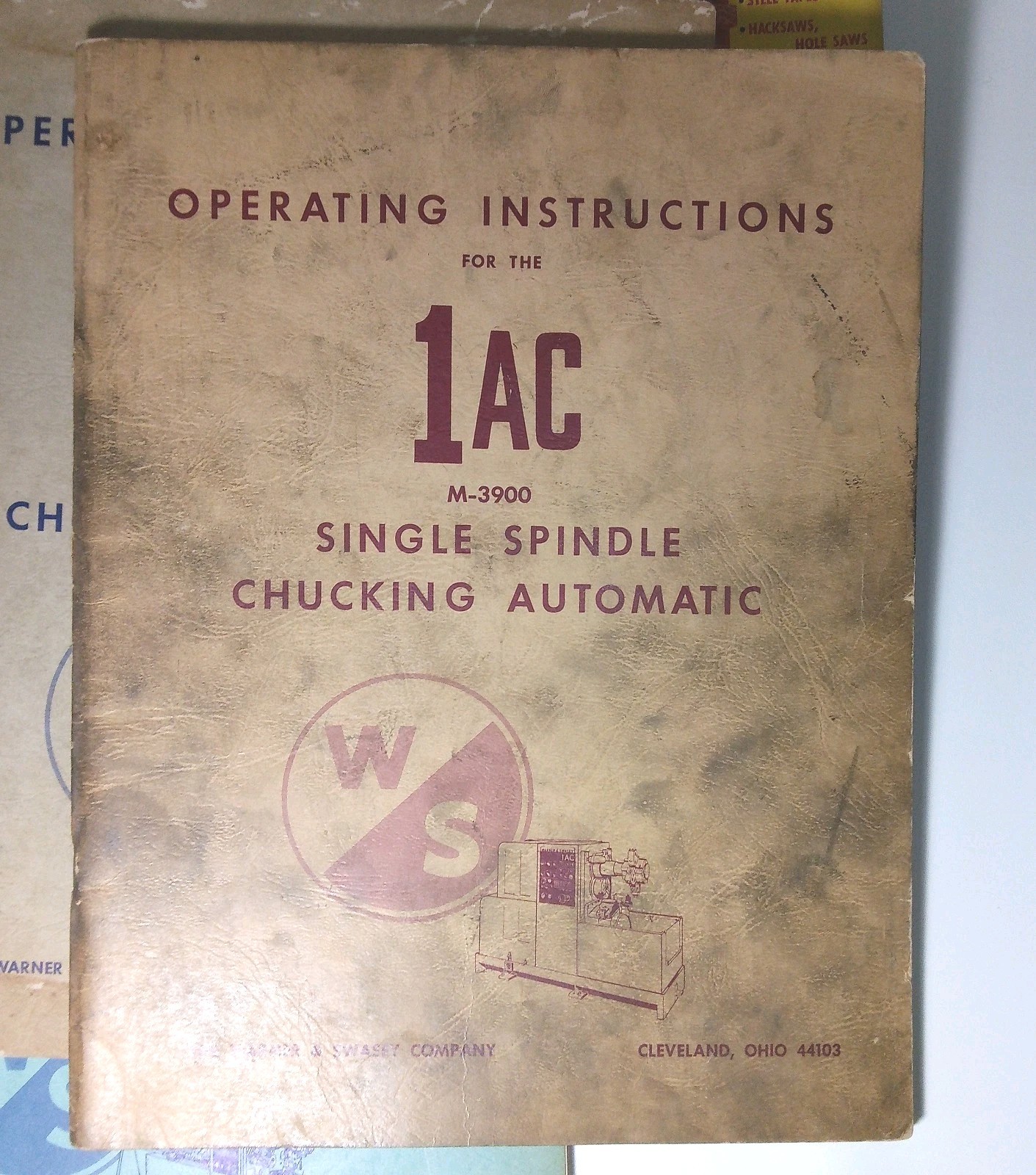 1960’s Warner & Swasey Ohio Manual Handbook Lot of 7 + Starrett Catalog #27 and
