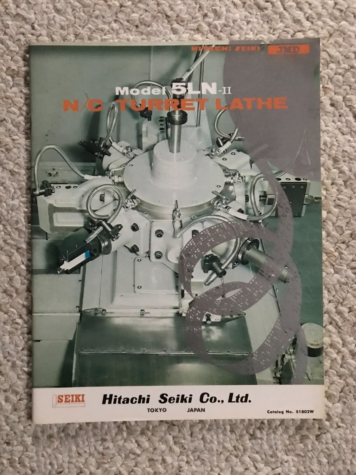 HITACHI SEIKI MODEL 5LN-II N/C TURRET LATHE SALES CATALOG