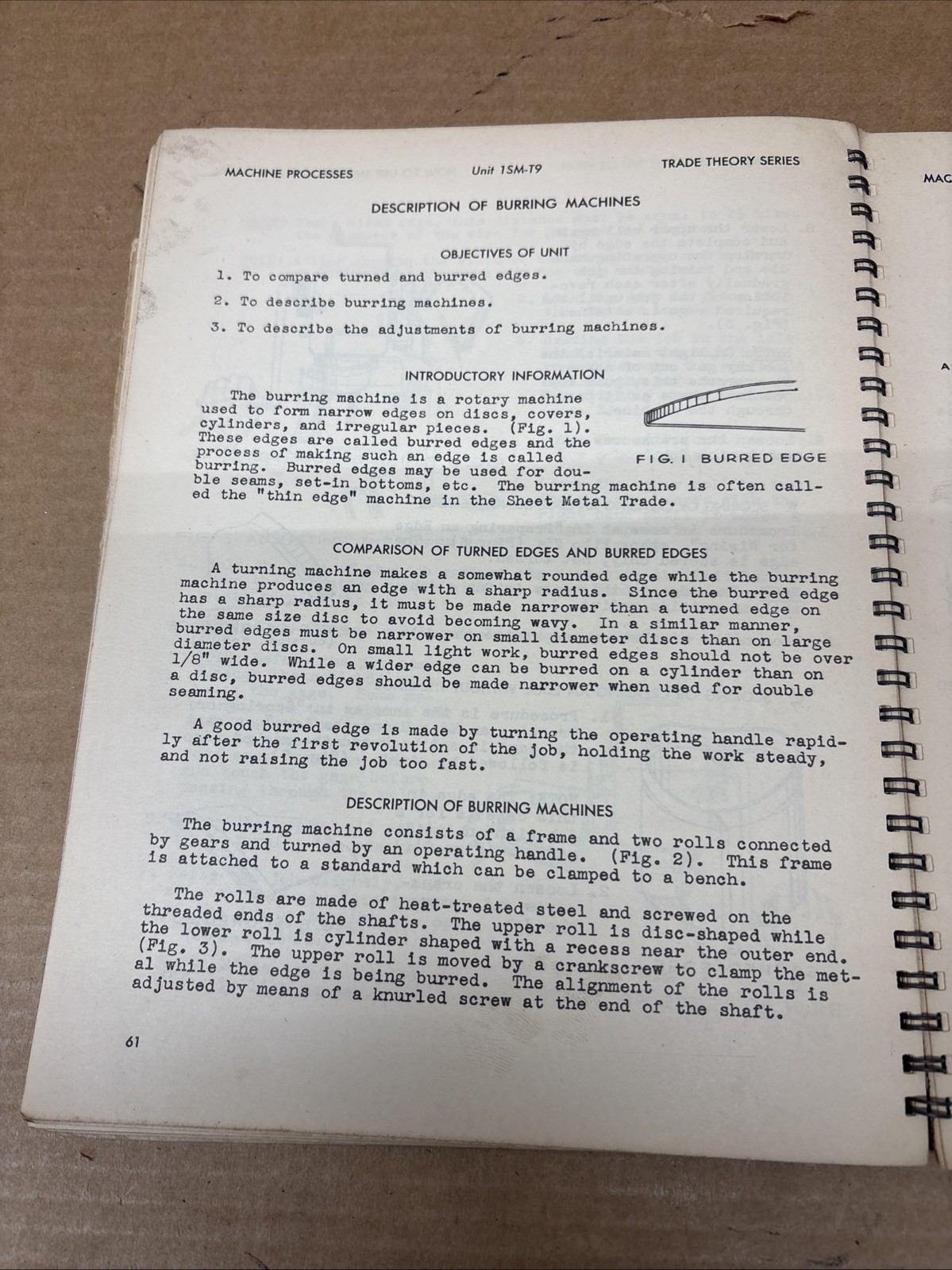 Sheet Metal Working Series- Machine Processes Instruction Manual 1946