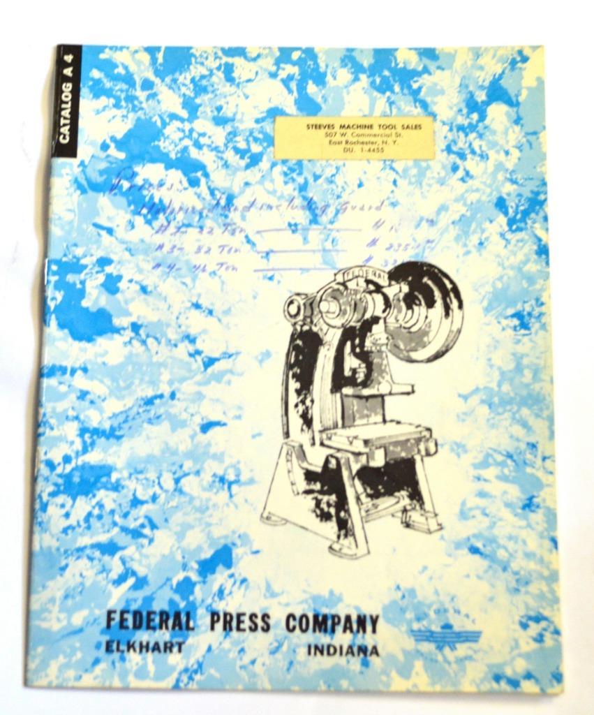 FEDERAL PRESS CO. A4 ADJUSTABLE PRESS BROCHURE