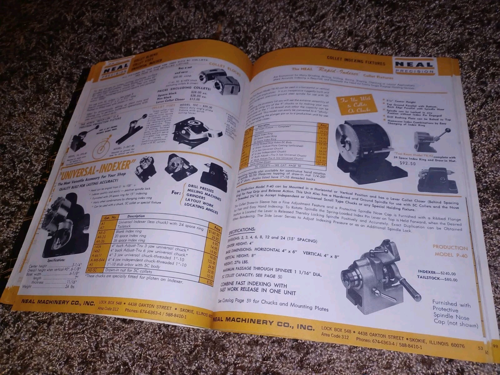 NEAL MACHINERY CO PRECISION Machinist Tools CATALOG Book NO 568 May 1, 1968