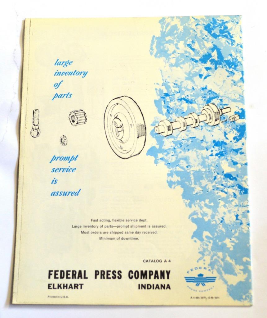 FEDERAL PRESS CO. A4 ADJUSTABLE PRESS BROCHURE