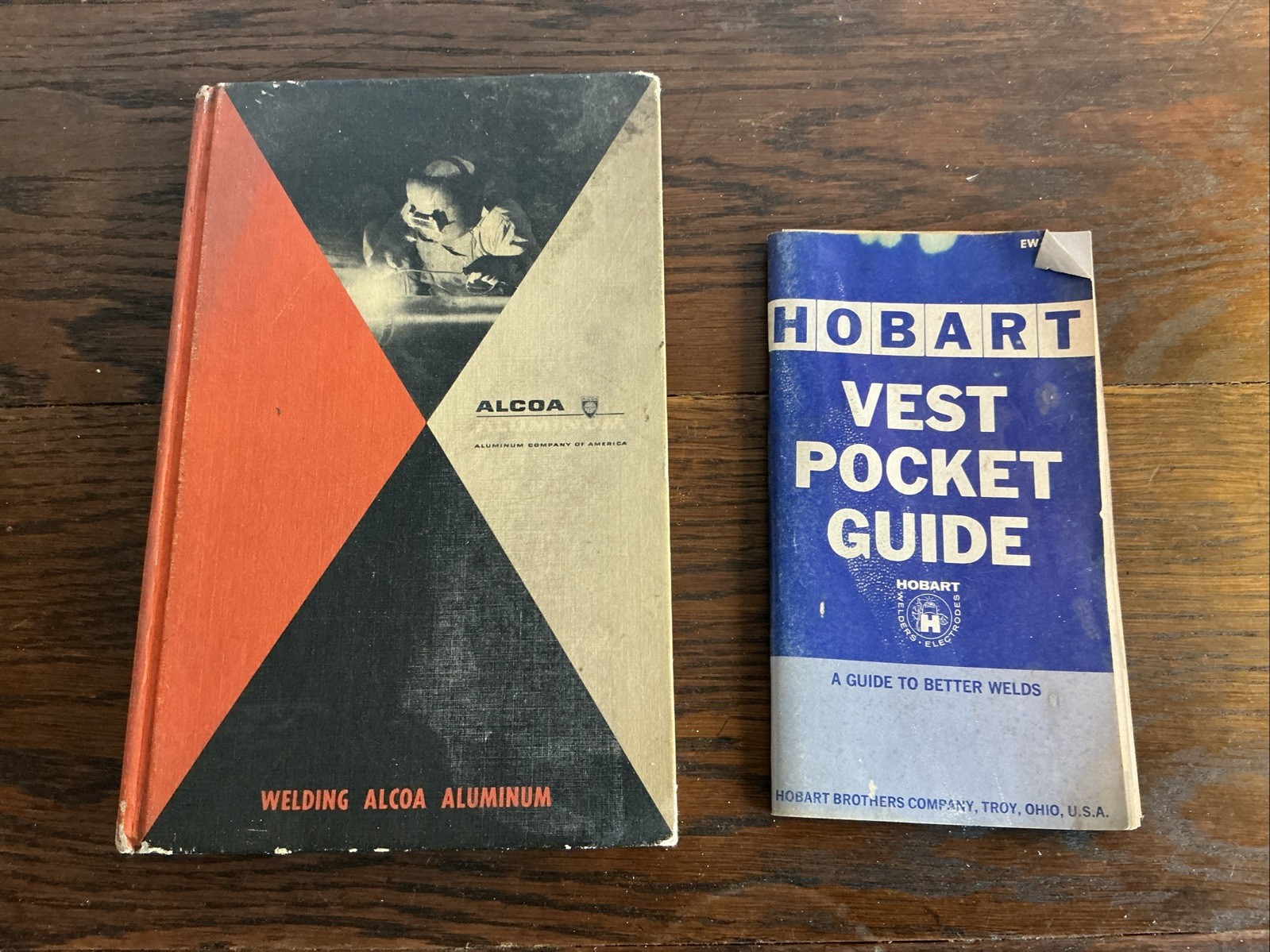 2 Vintage Welding Books Welding Alcoa Aluminum; Hobart Vest Pocket Guide; ES1019