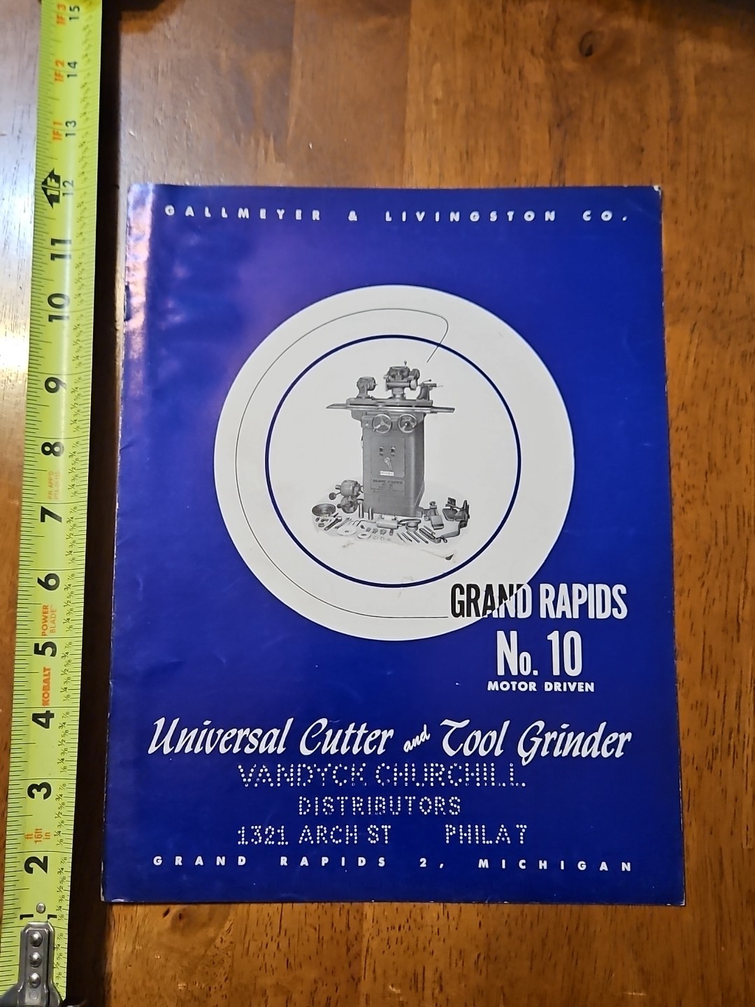 GRAND RAPIDS UNIVERSAL CUTTER TOOL GRINDEE #10 MACHINE CATALOG