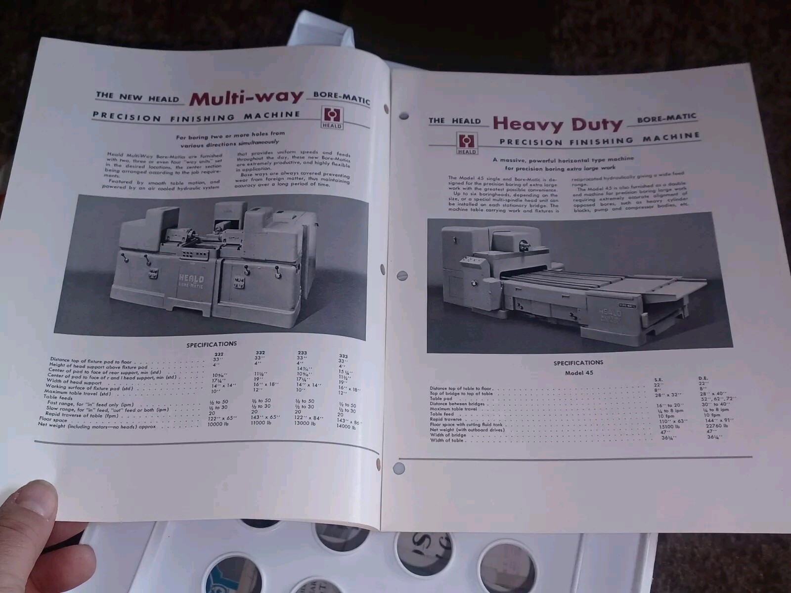 HEALD COMPANY Catalog 3 NEW MODELS BORE MATIC PRECISION FINISHING MACHINES TOOLS