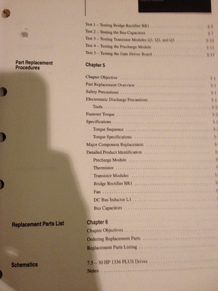 Allen-Bradley 1336 PLUS Adjustable Freq. AC Drive TROUBLESHOOTING Manual