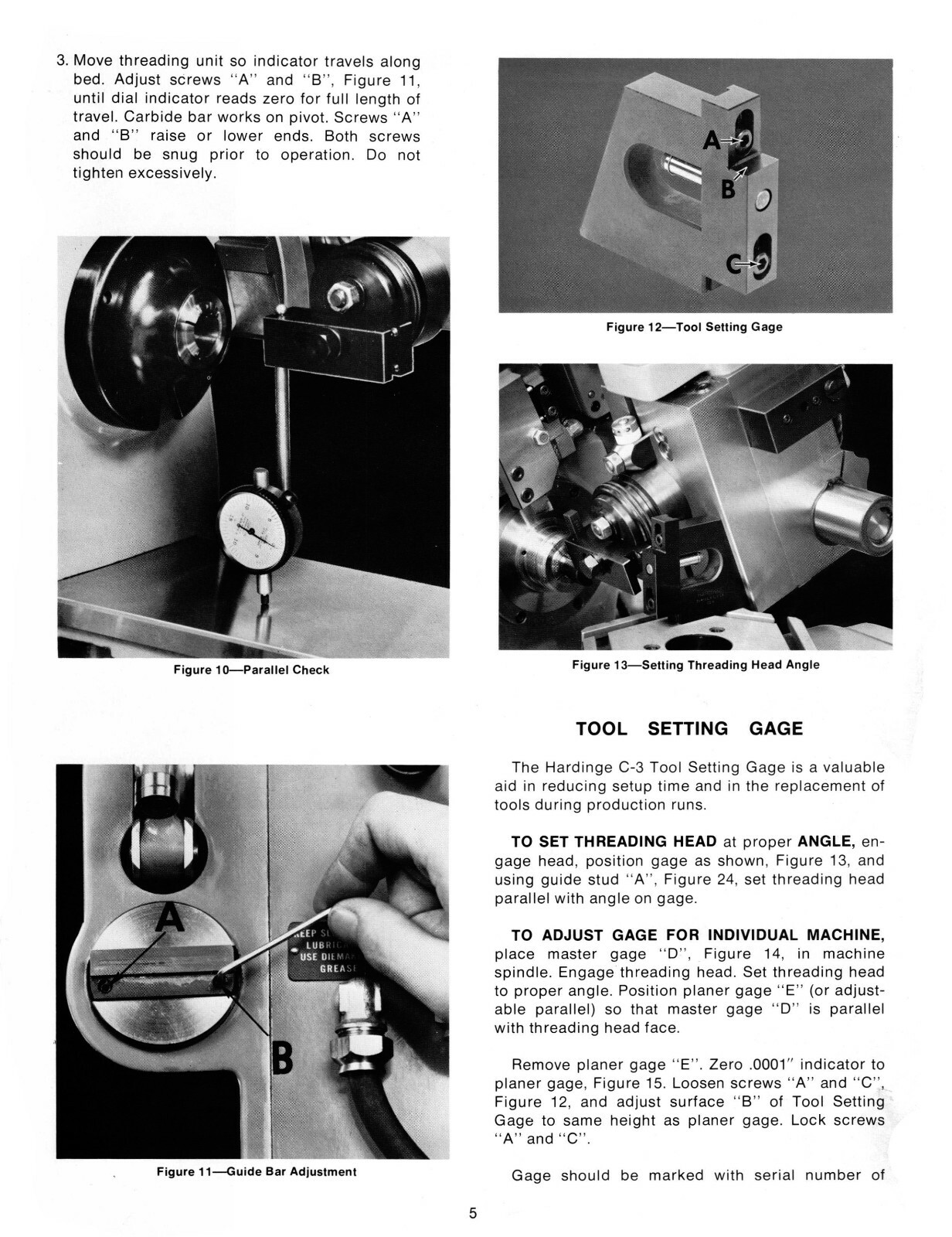 Hardinge Auto Thread Unit on HC Super Precision Chucker Operator Manual #1446