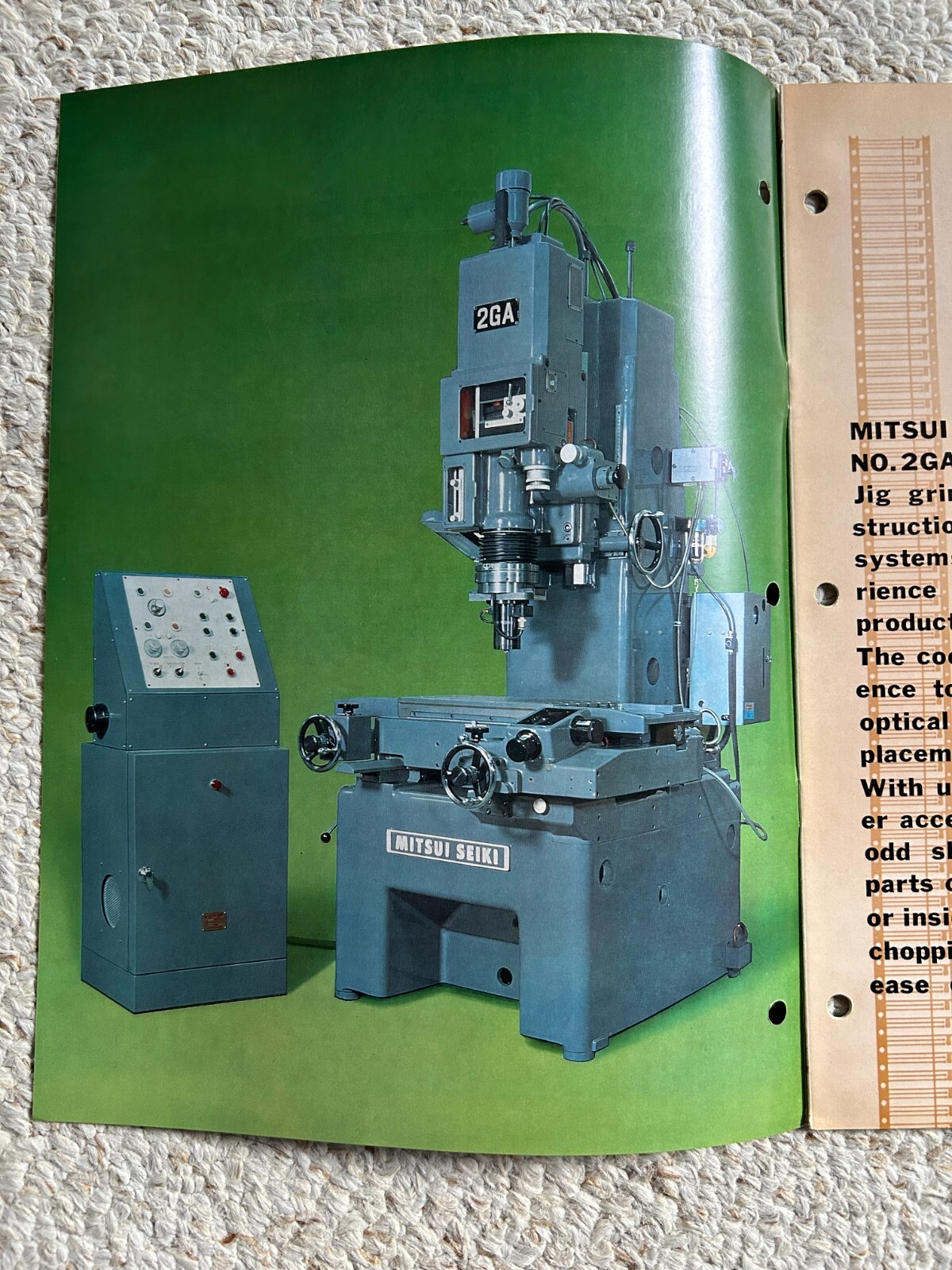 MITSUI SEIKI 2GA JIG GRINDING MACHINE SALES CATALOG