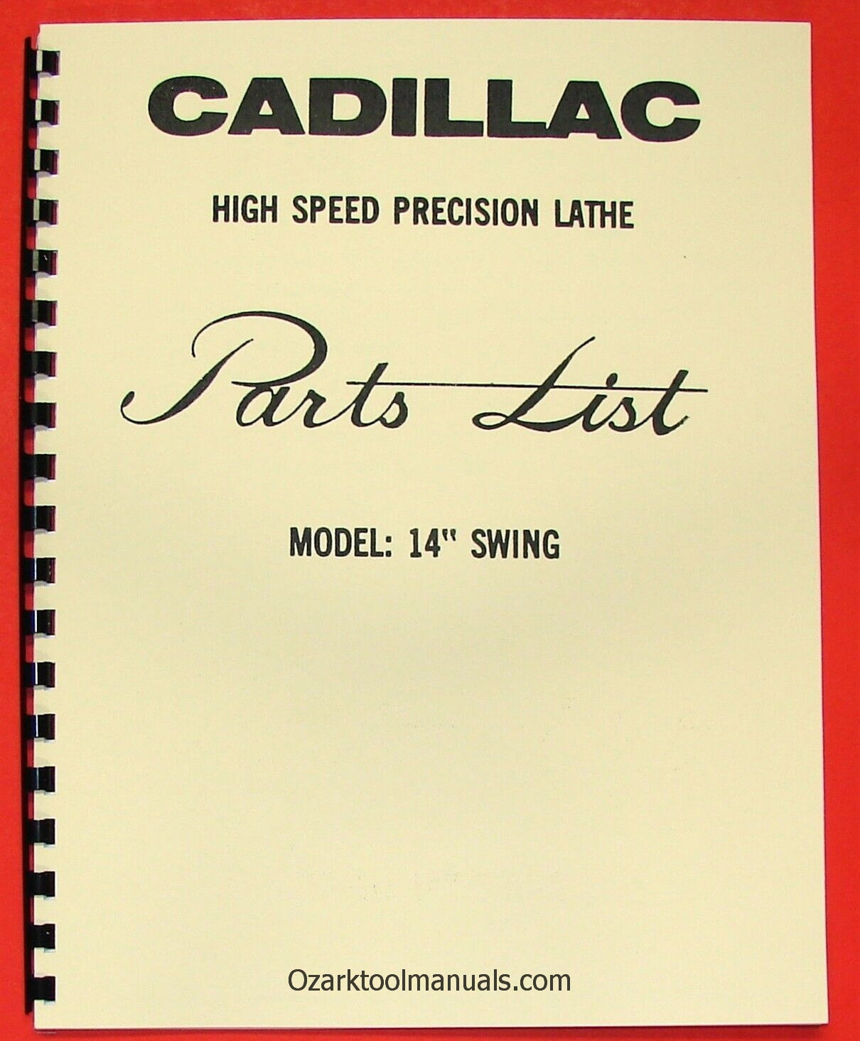 CADILLAC 14-inch Metal Lathe Parts Manual 0111