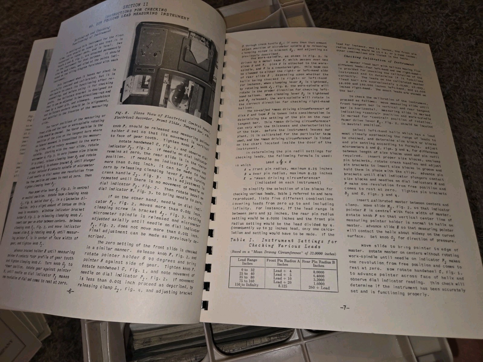 FELLOWS GEAR SHAPER CO INSTRUCTIONS MANUAL 12H 24H LEAD MEASURING INSTRUMENTS