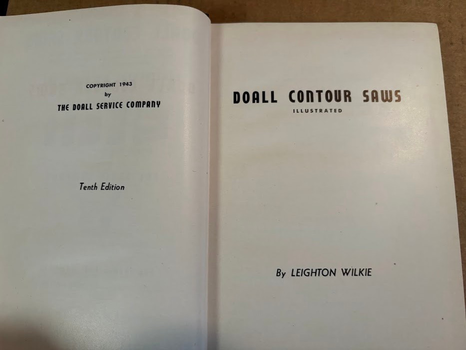 Vth Doall Service Co Manual c1943 10th Edition Contour Saws Catalog Machine Tool