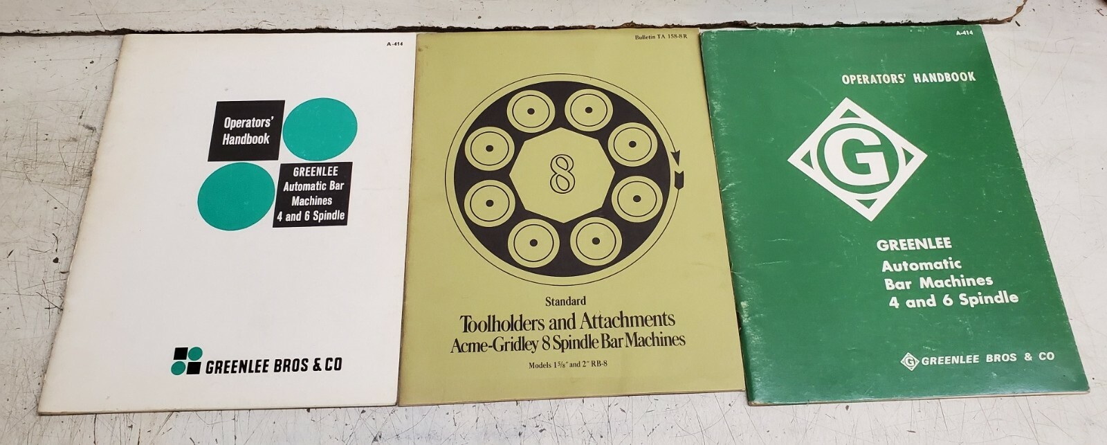 Greenlee Automatic Bar Machine Operators Handbook Acme Gridley Toolholders