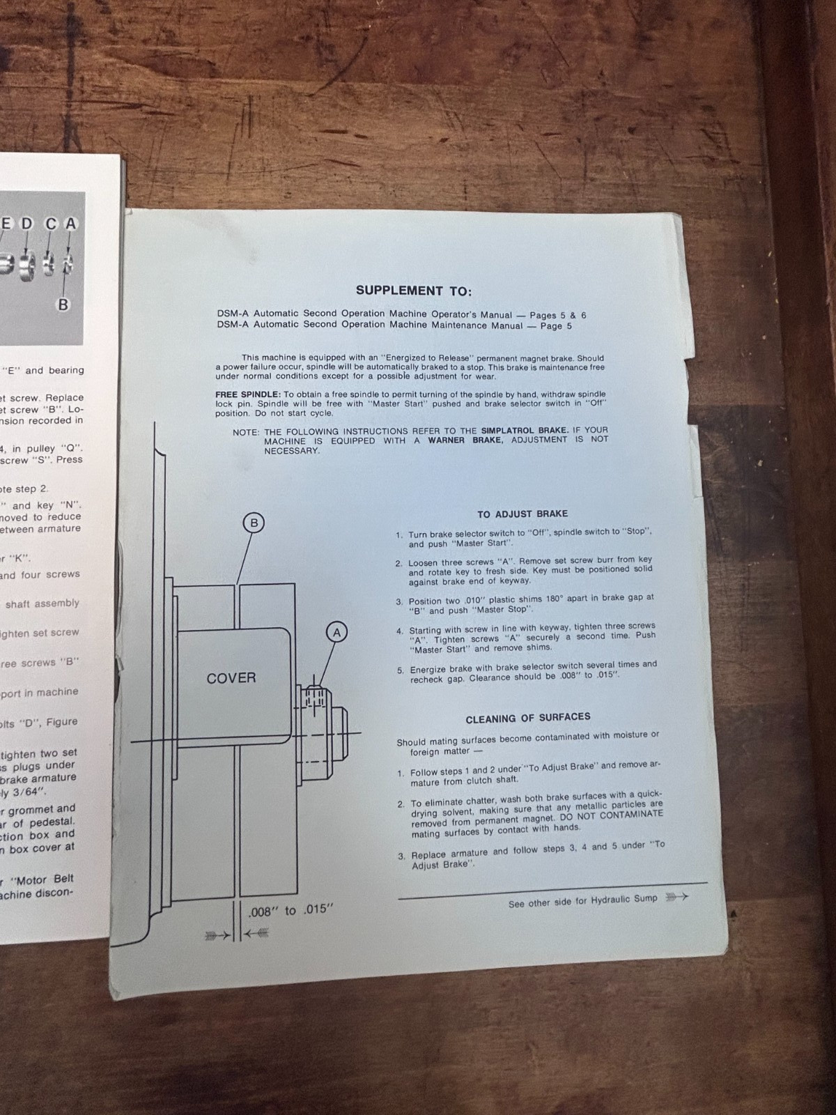 ORIGINAL OEM Hardinge Lathe DSM-A Operators, Maintenance, and Parts Manuals