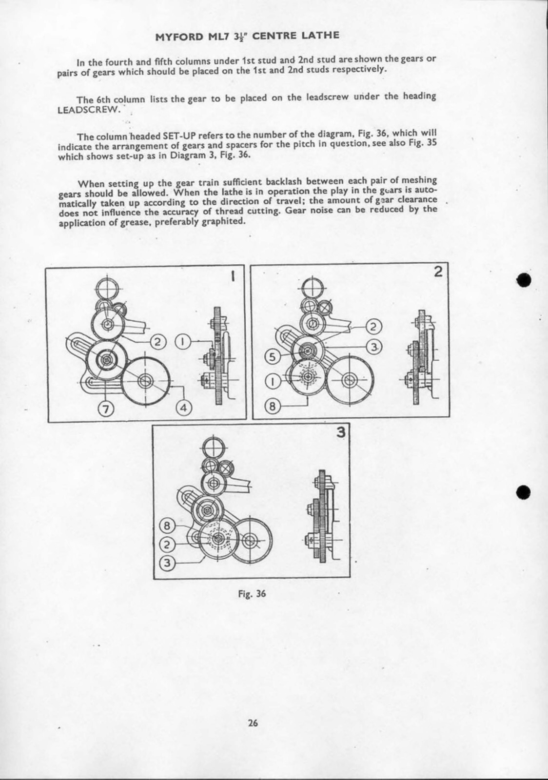 Operation, Installation & Parts List Manual Myford ML7 3 ½ inch Centre Lathe