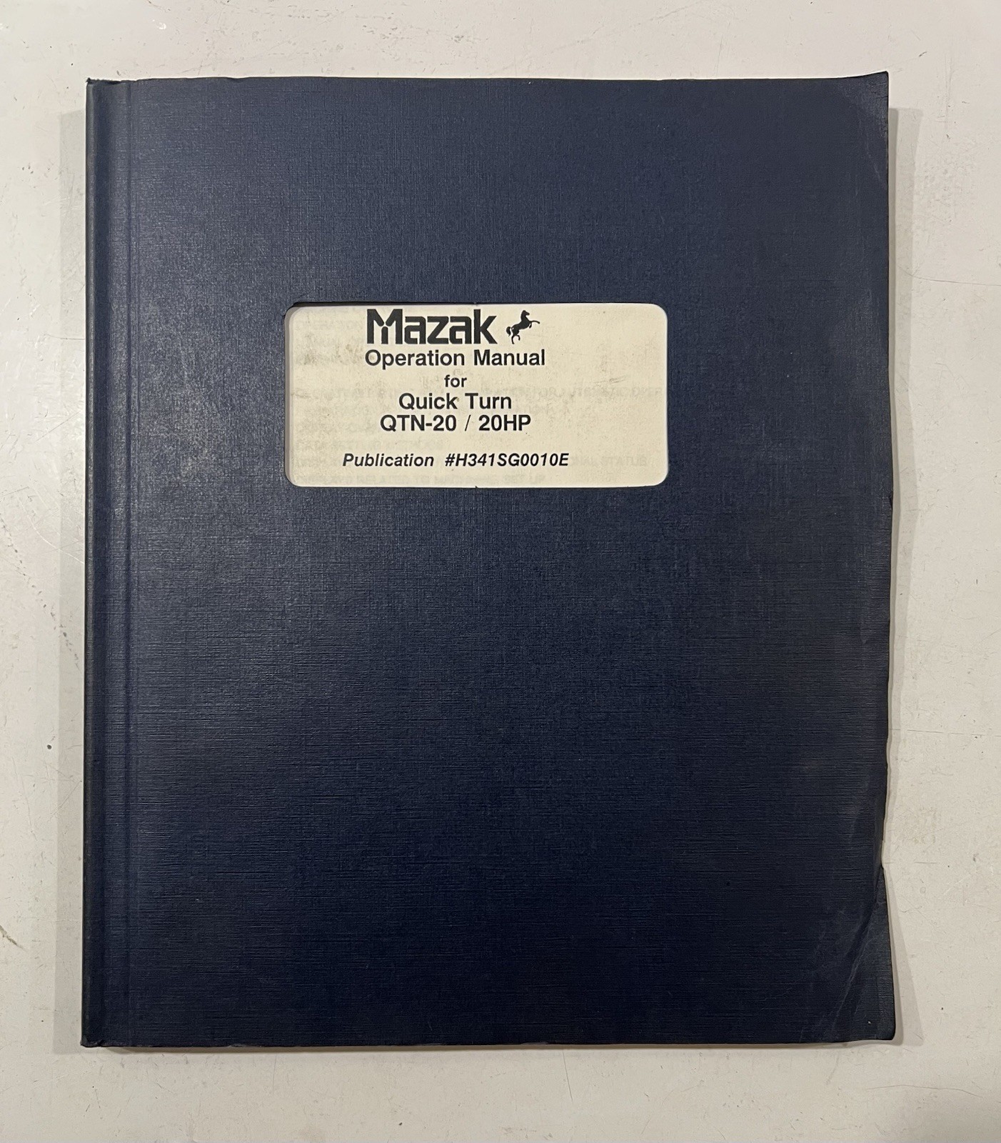 Mazak Quick Turn QTN-20 / 20HP Operation Manual H341SG0010E CNC Lathe OEM Book