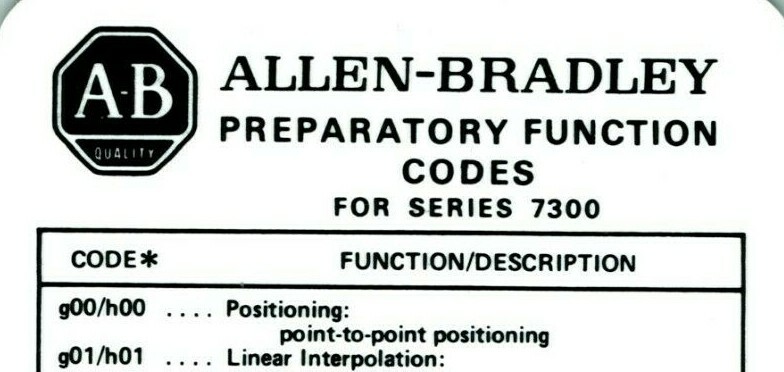Vtg Allen-Breadley 7340 7360 7320 Operator Command Manuals & Code Cards