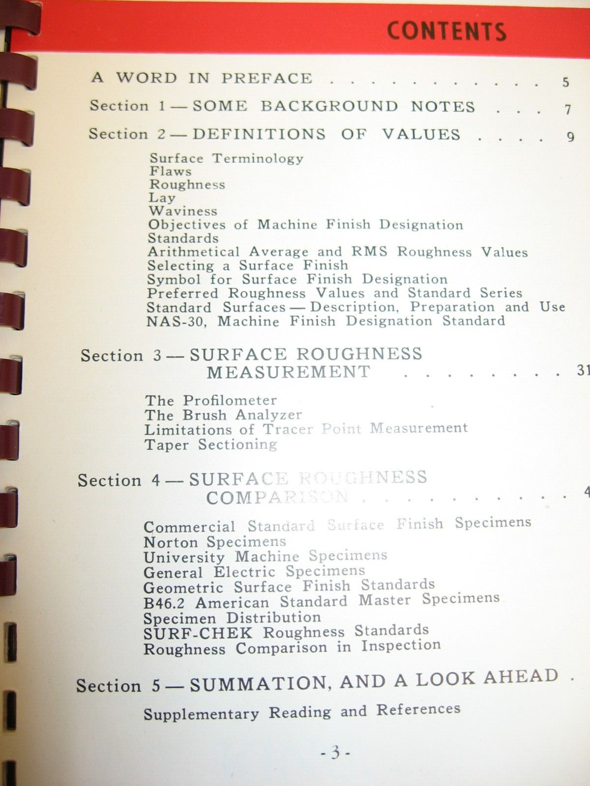 1951 CONTROL OF SURFACE QUALITY by J A Broadston M.E, Surface Checking Gage Co
