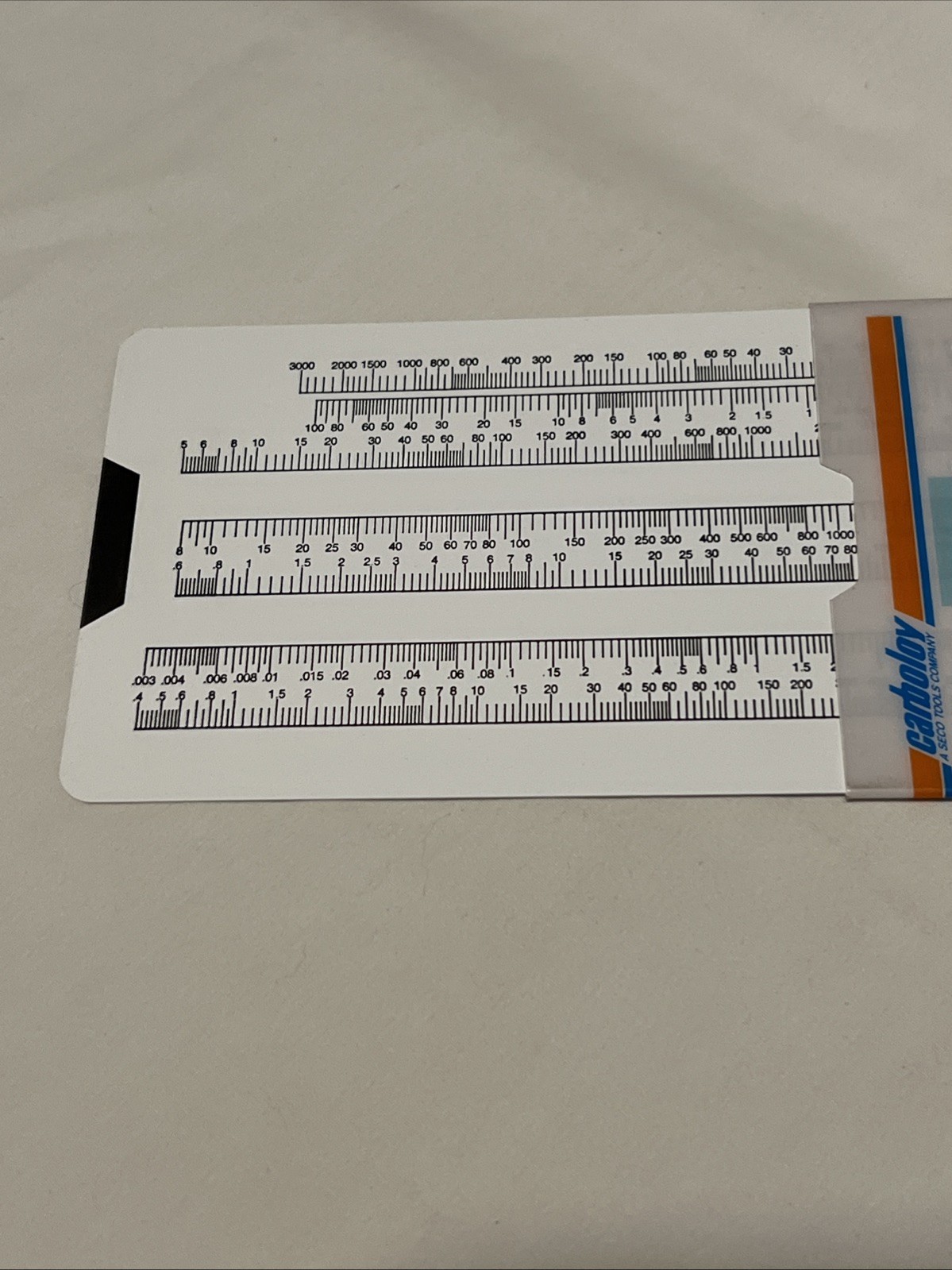 Carboloy Machinist Productivity Calculator Slide Guide GT2-411R