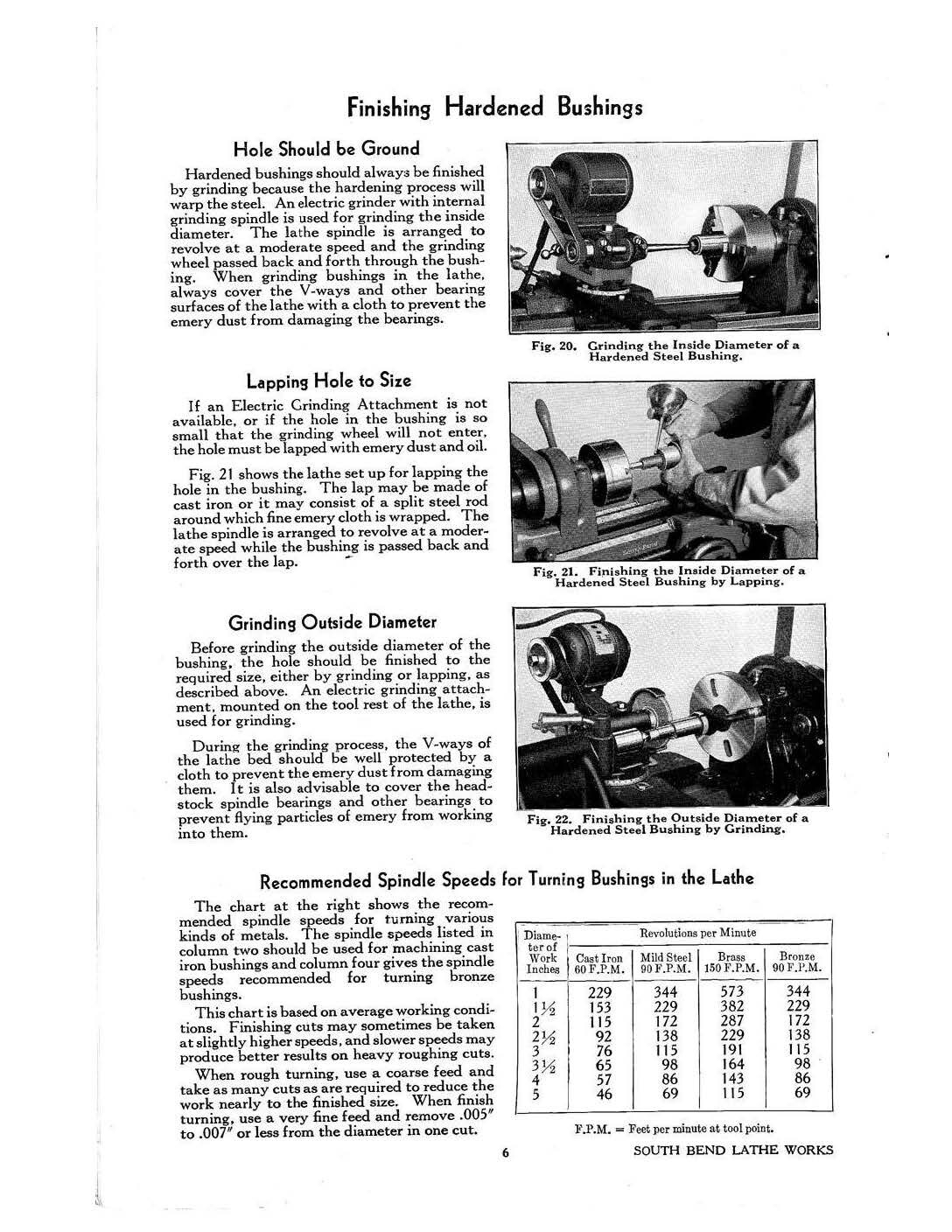 Manual Fits 1938 South Bend Lathe No. 7-S – How to Make Bushings for Automobiles