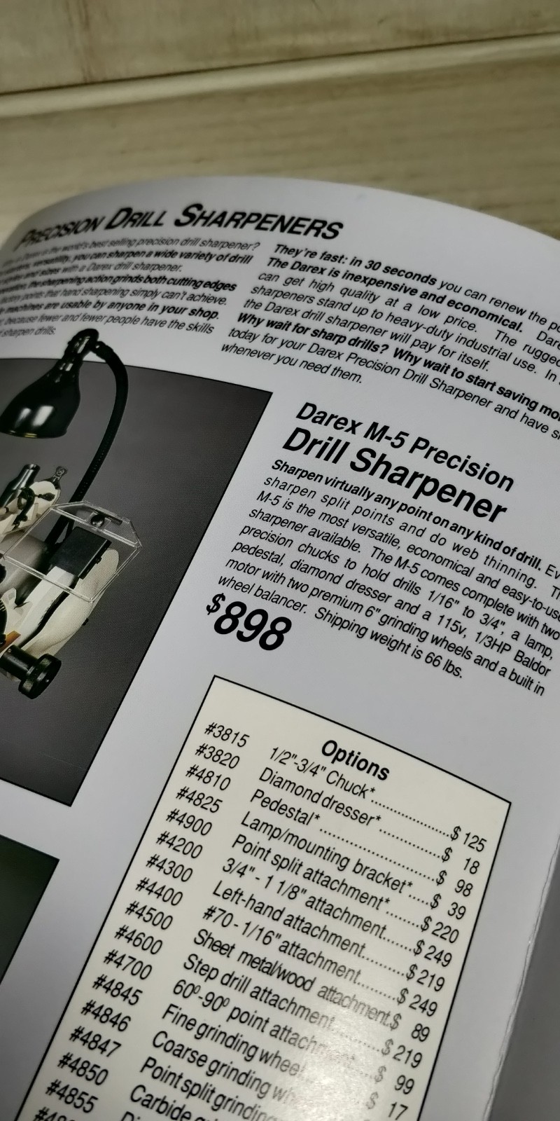 Darex catalogs / brochures E-90 E-85 M5 M4 M3 Sharpeners drill press SP2000 C4