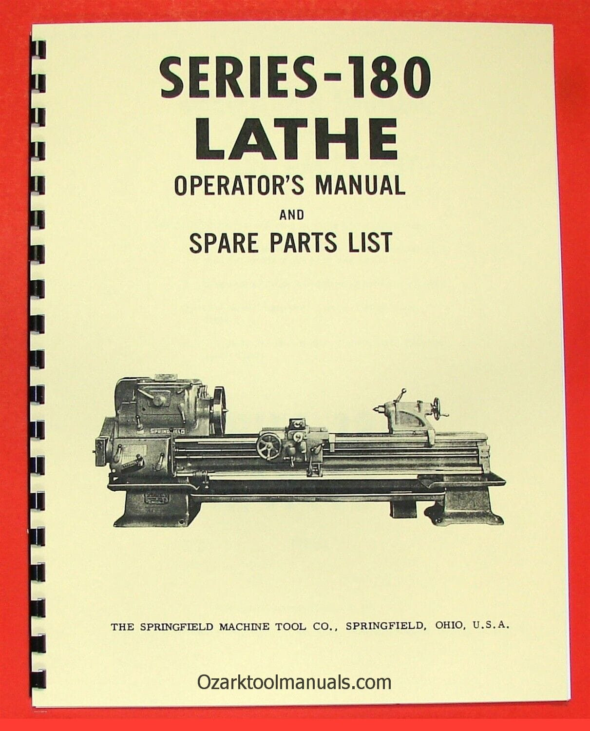 SPRINGFIELD 180 Series Metal Lathe Operator & Parts Manual 0703