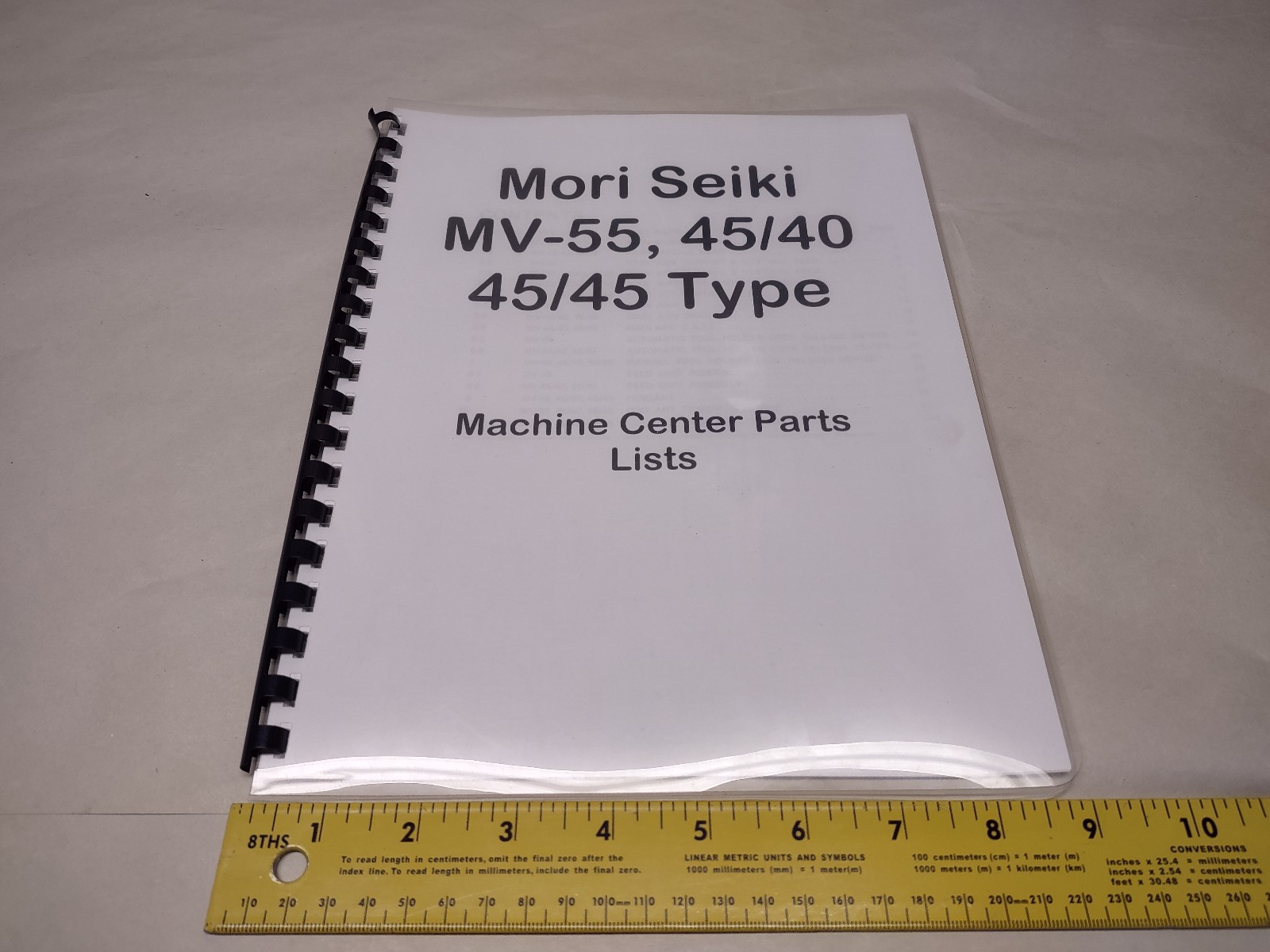 MORI SEIKI – MV-55 – 45/40 – 45/45 – TYPE MACHINE CENTER PARTS LISTS – REPRINT