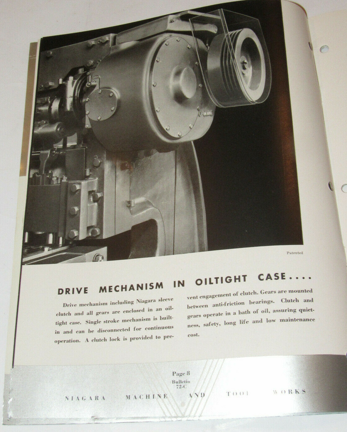 VINTAGE 1940s NIAGARA POWER SQUARING SHEARS BROCHURE! CAPACITY! PICTURES/SPECS