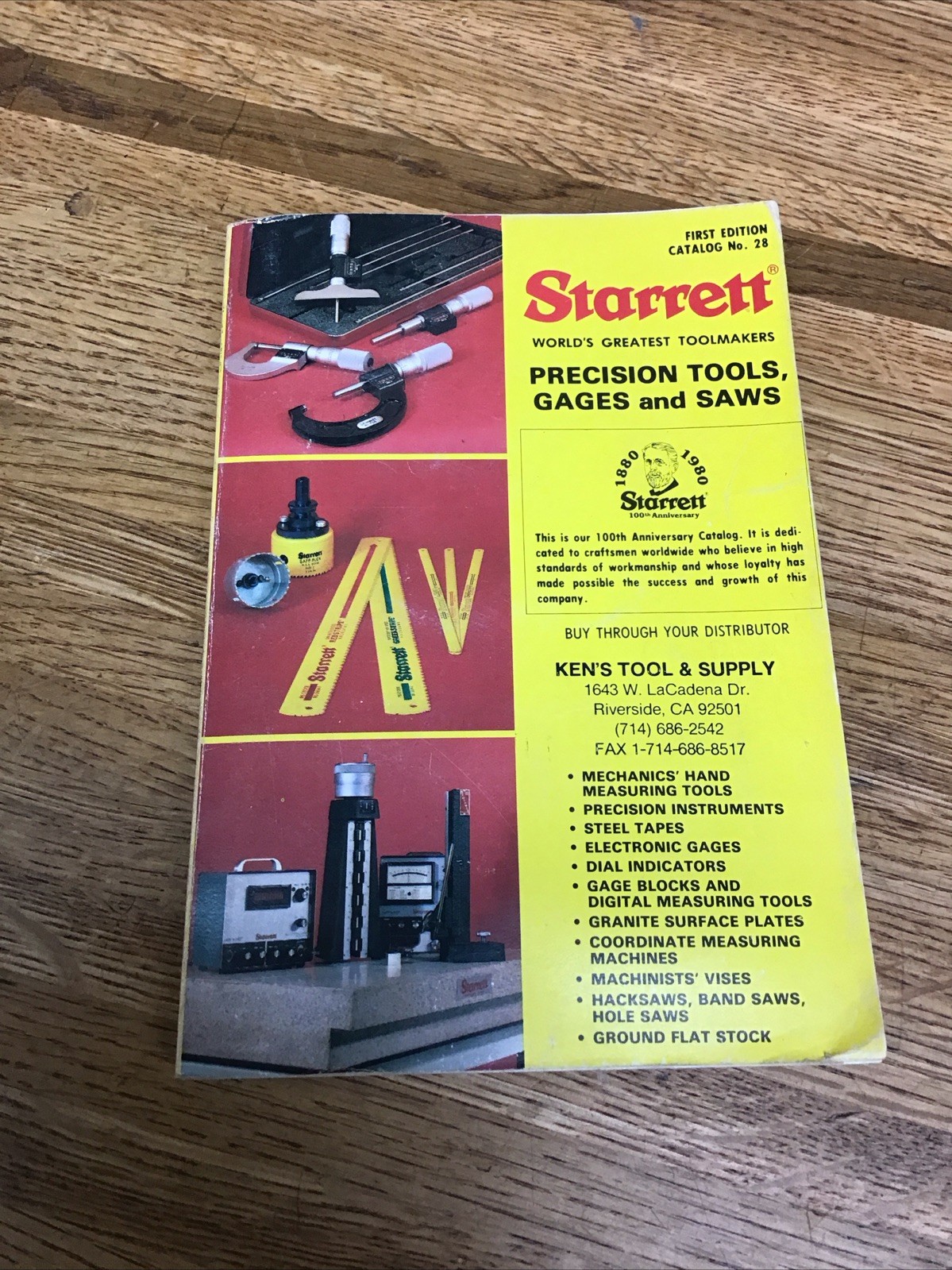 1985 Starrett Precision Tools, Gages and Saws, Catalog No. 28, 1st Edition