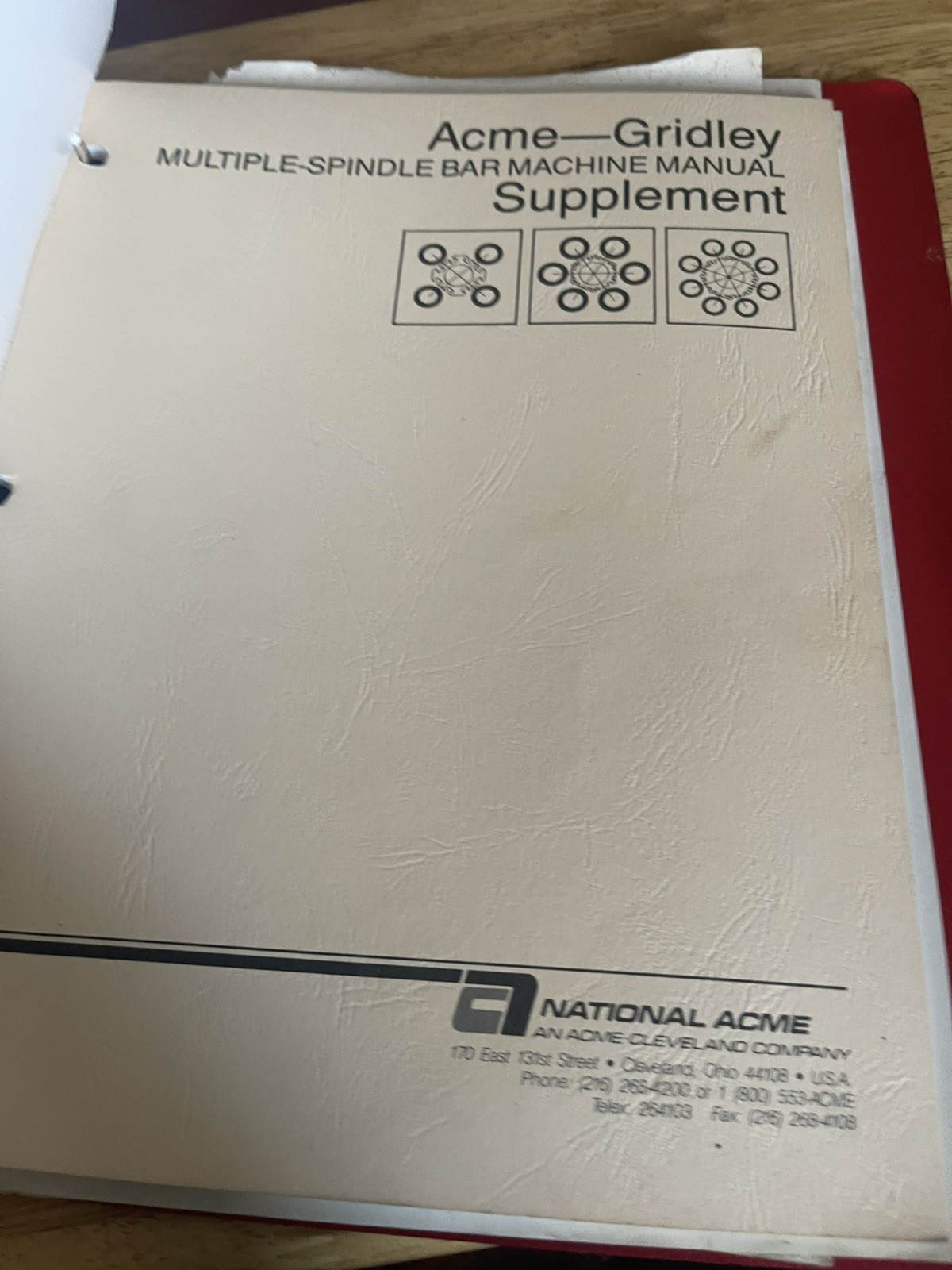 Acme-Gridley Handbook for Operators of Multiple Spindle Bar Machines