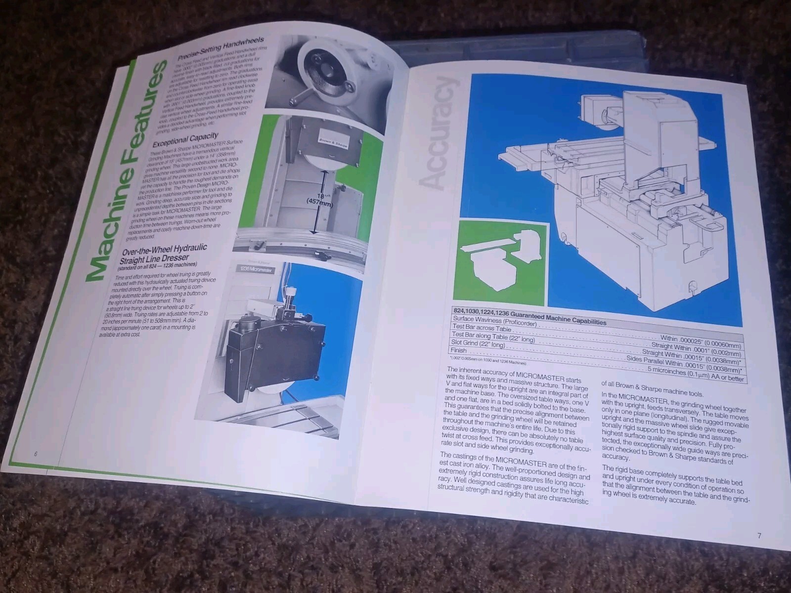 Brown & Sharpe 824 1030 1224 1236 Micromaster Grinding Machines Catalog Book