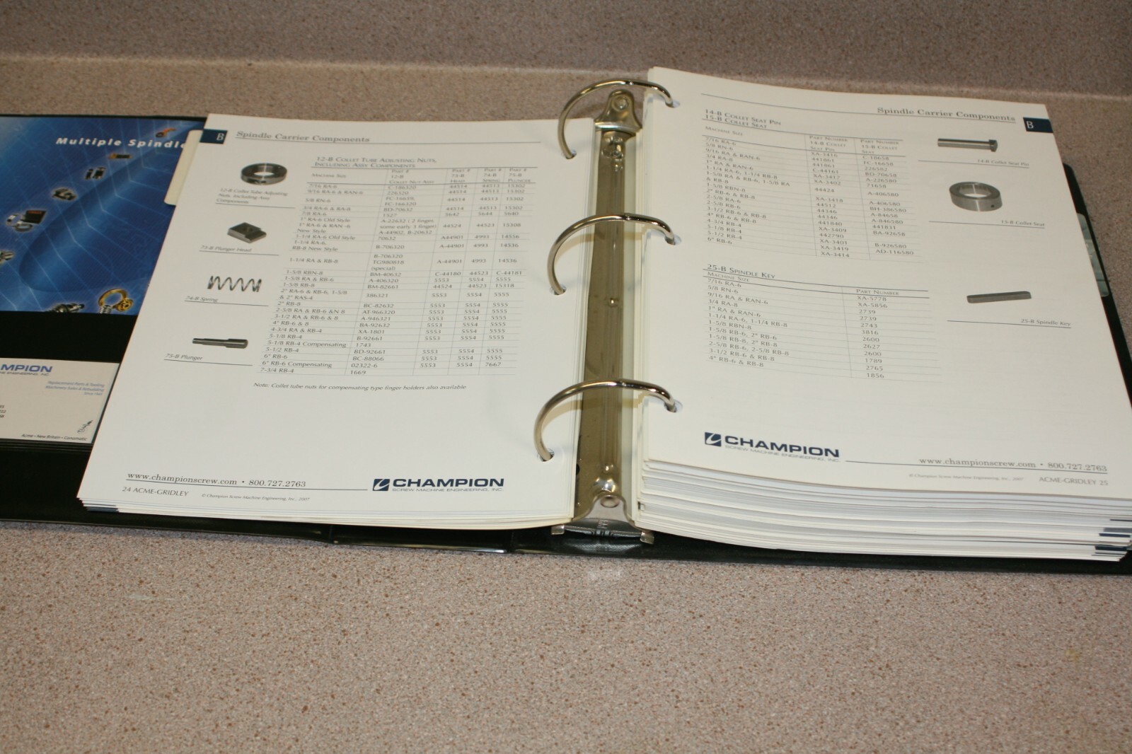 Champion Screw Machine Engineering, Inc. Acme-Gridley Reference Manual Free Ship